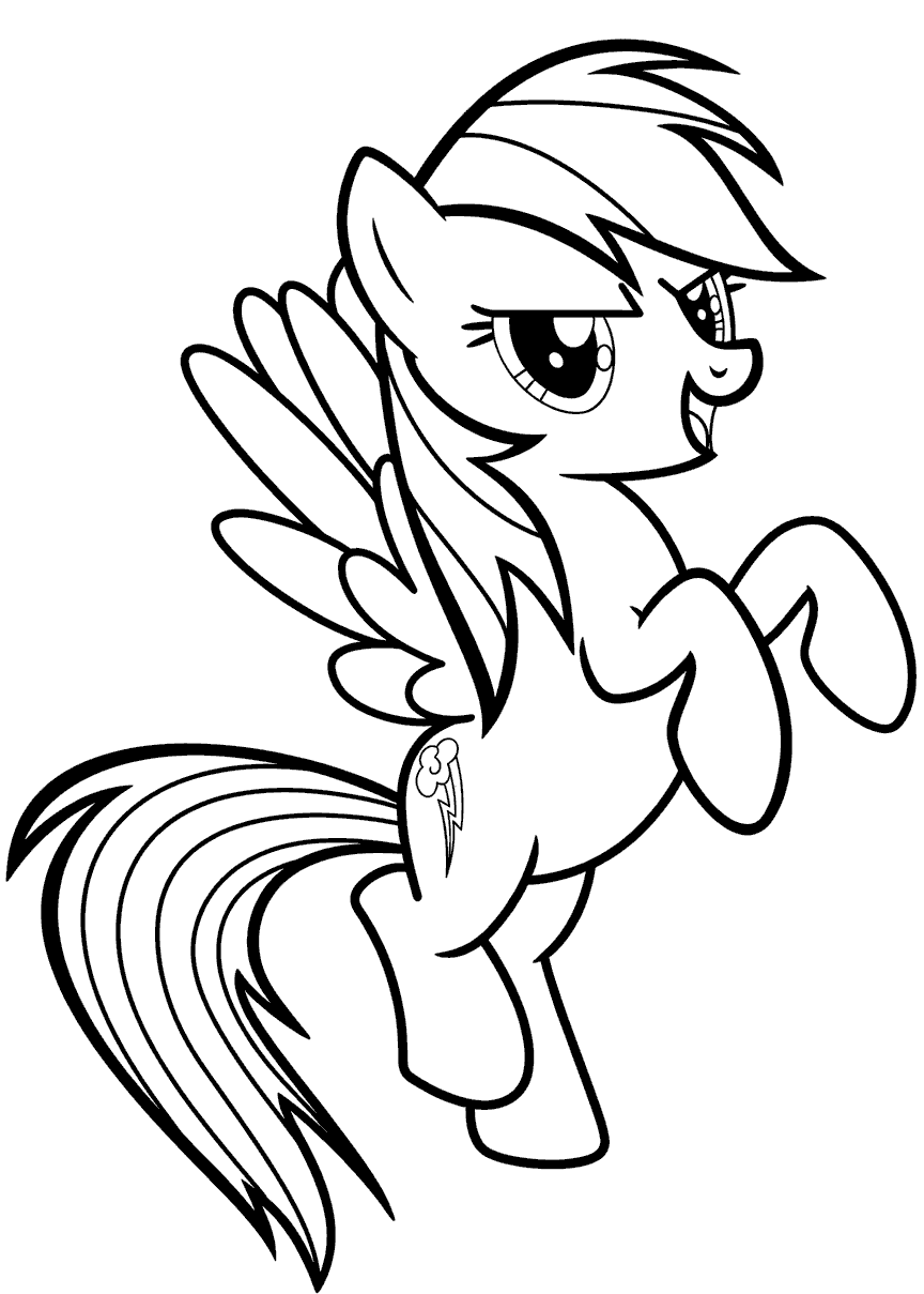 my little pony rainbow dash line art kids activity