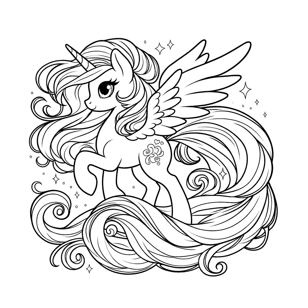 magical my little pony princess celestia line art