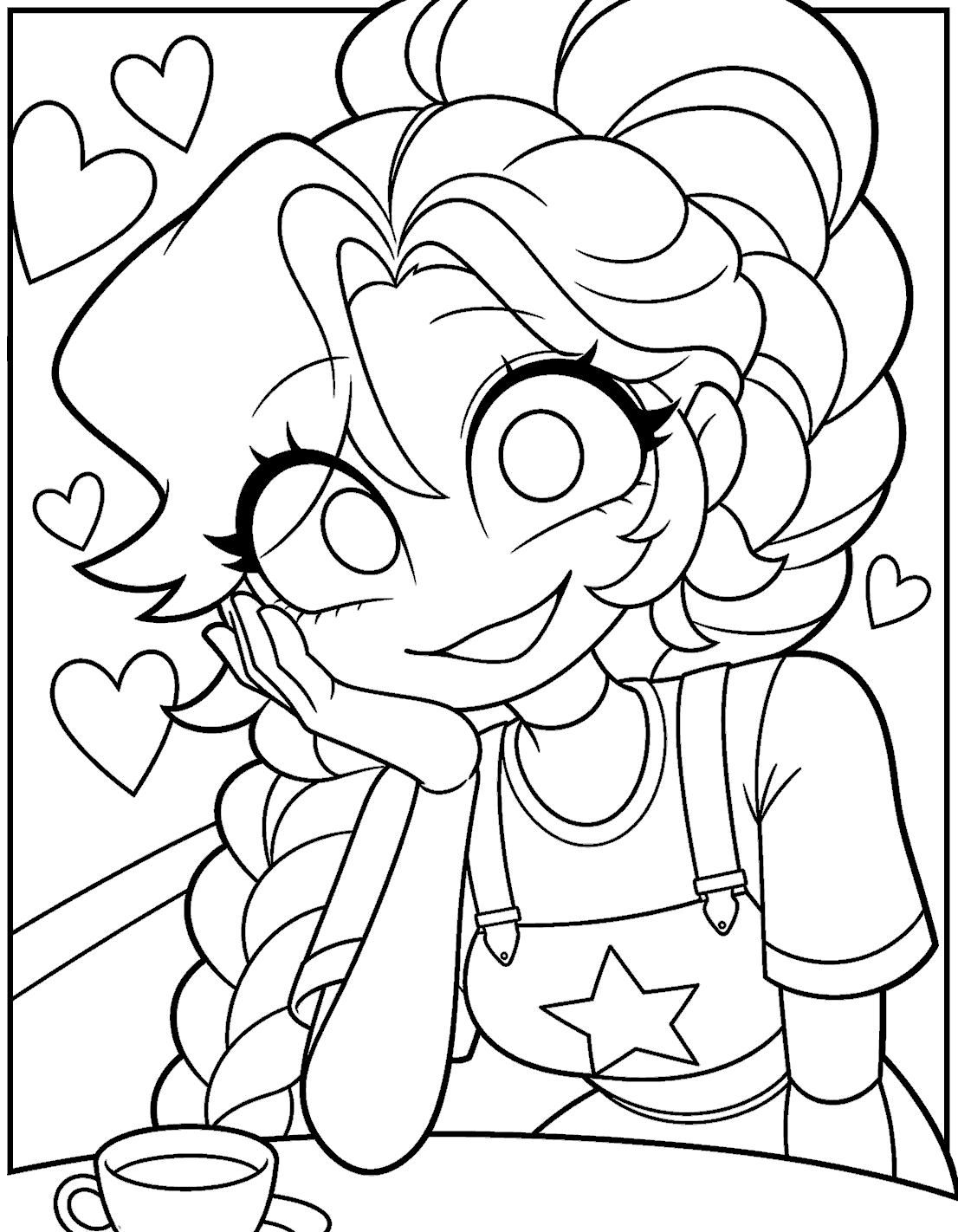 dreaming of love lily lovebraids poppy playtime line art