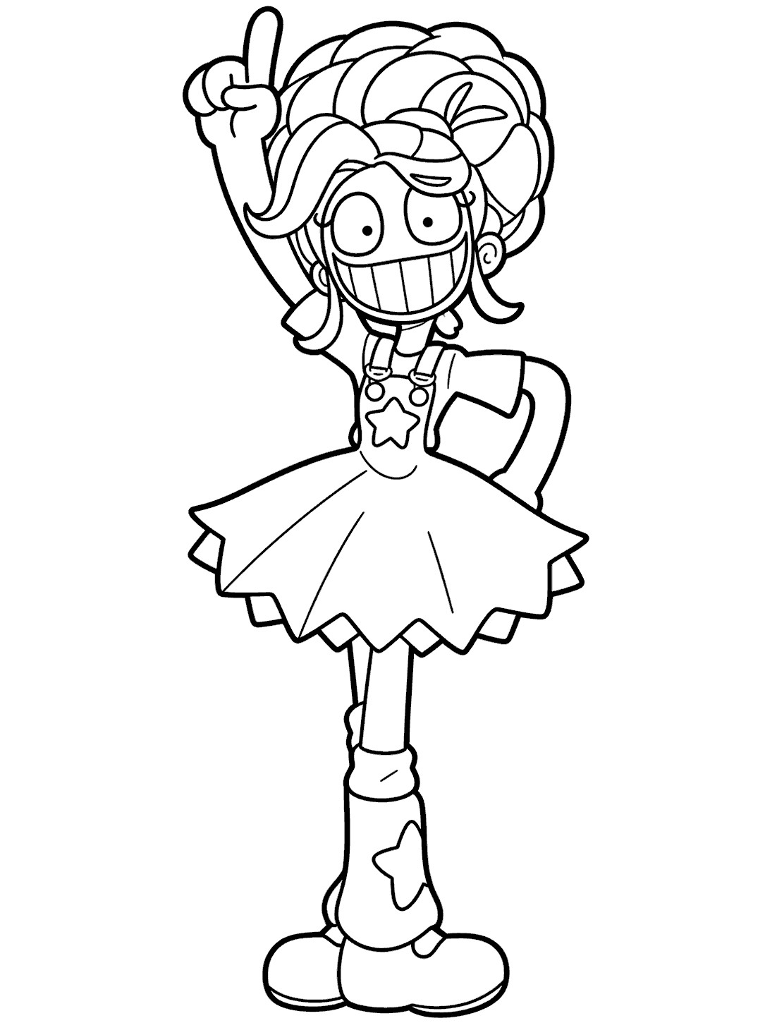 idea finger up lily lovebraids poppy playtime line art