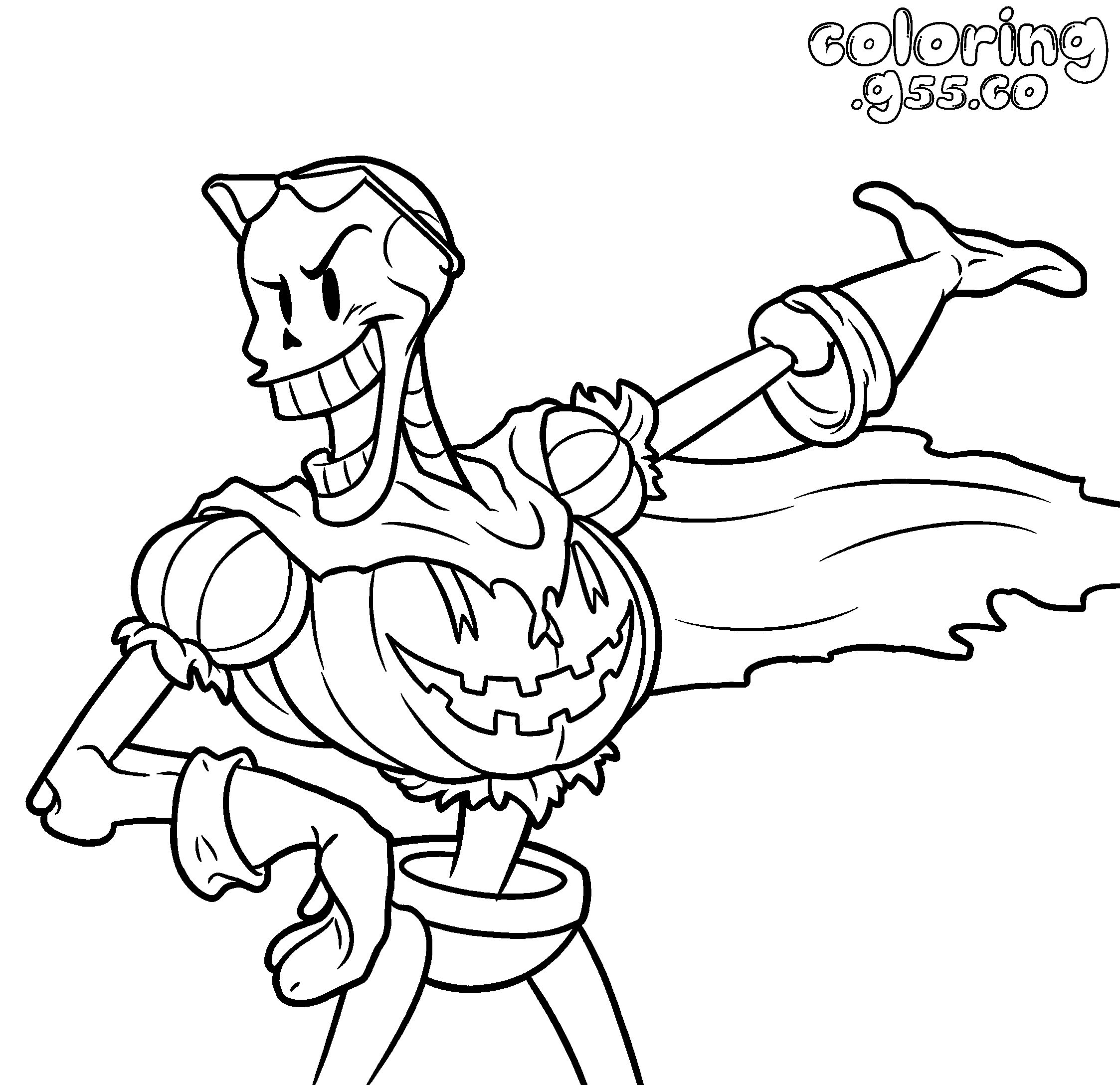 undertale halloween papyrus line art