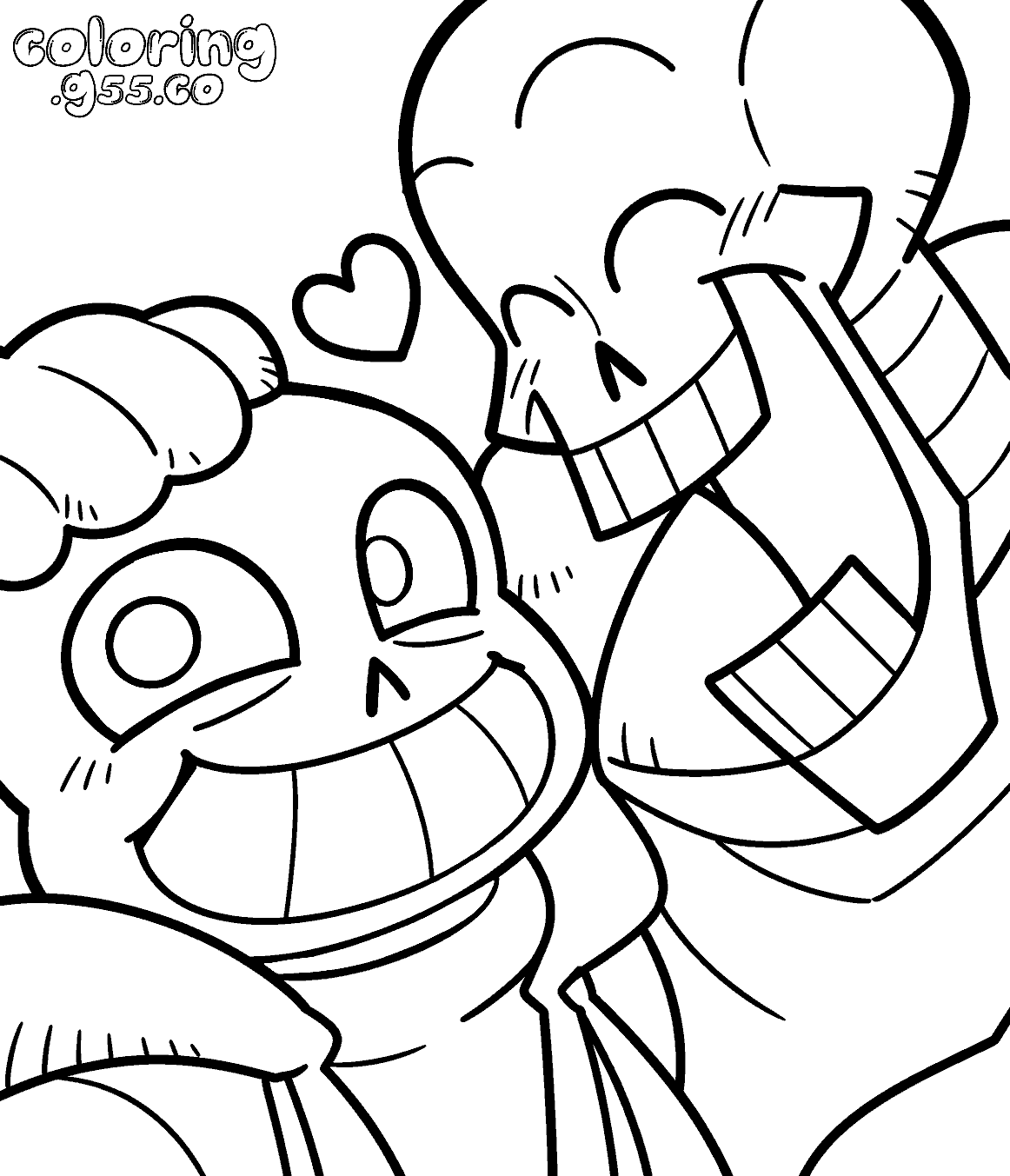 undertale sans papyrus selfie line art