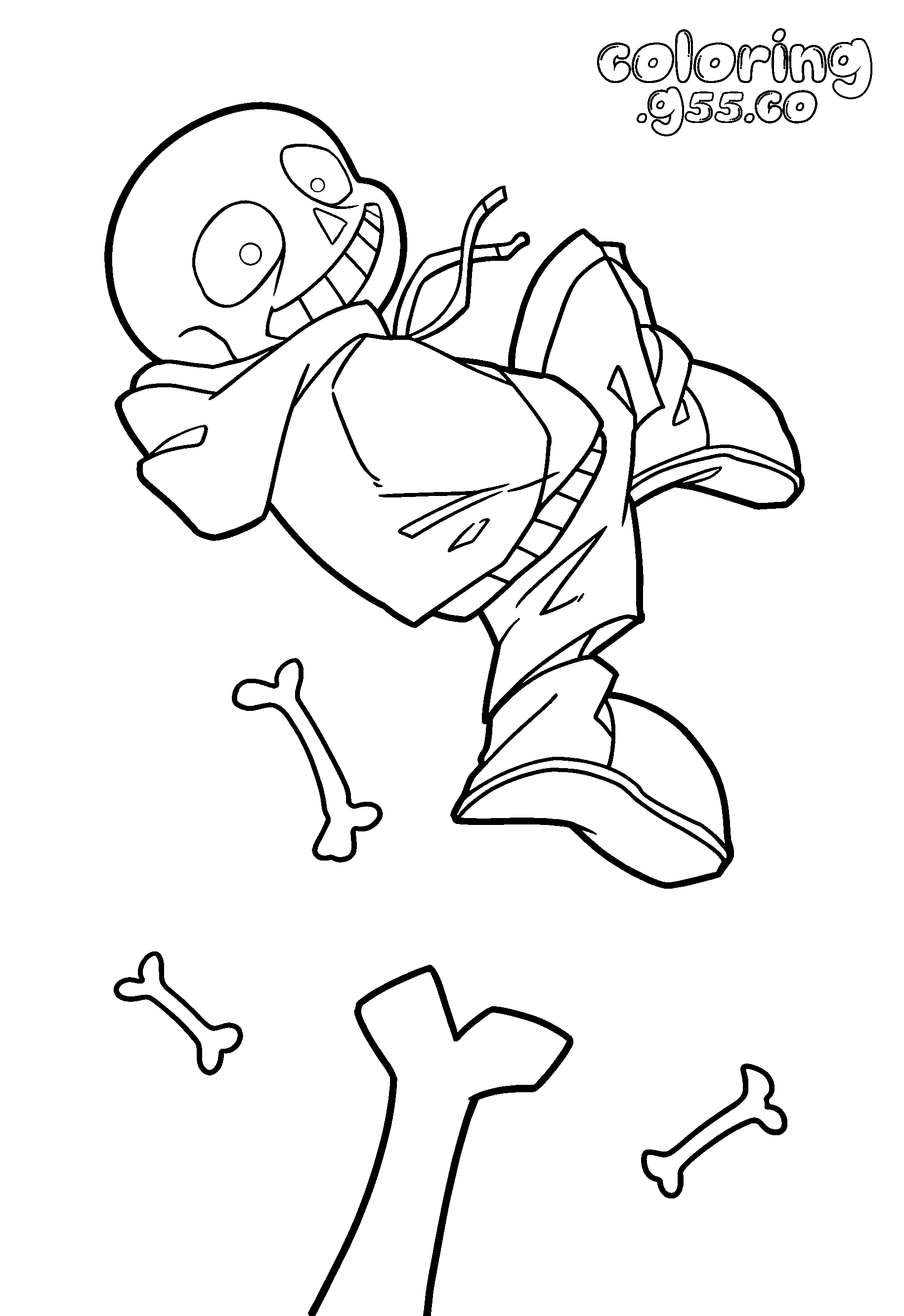 action pose sans line art