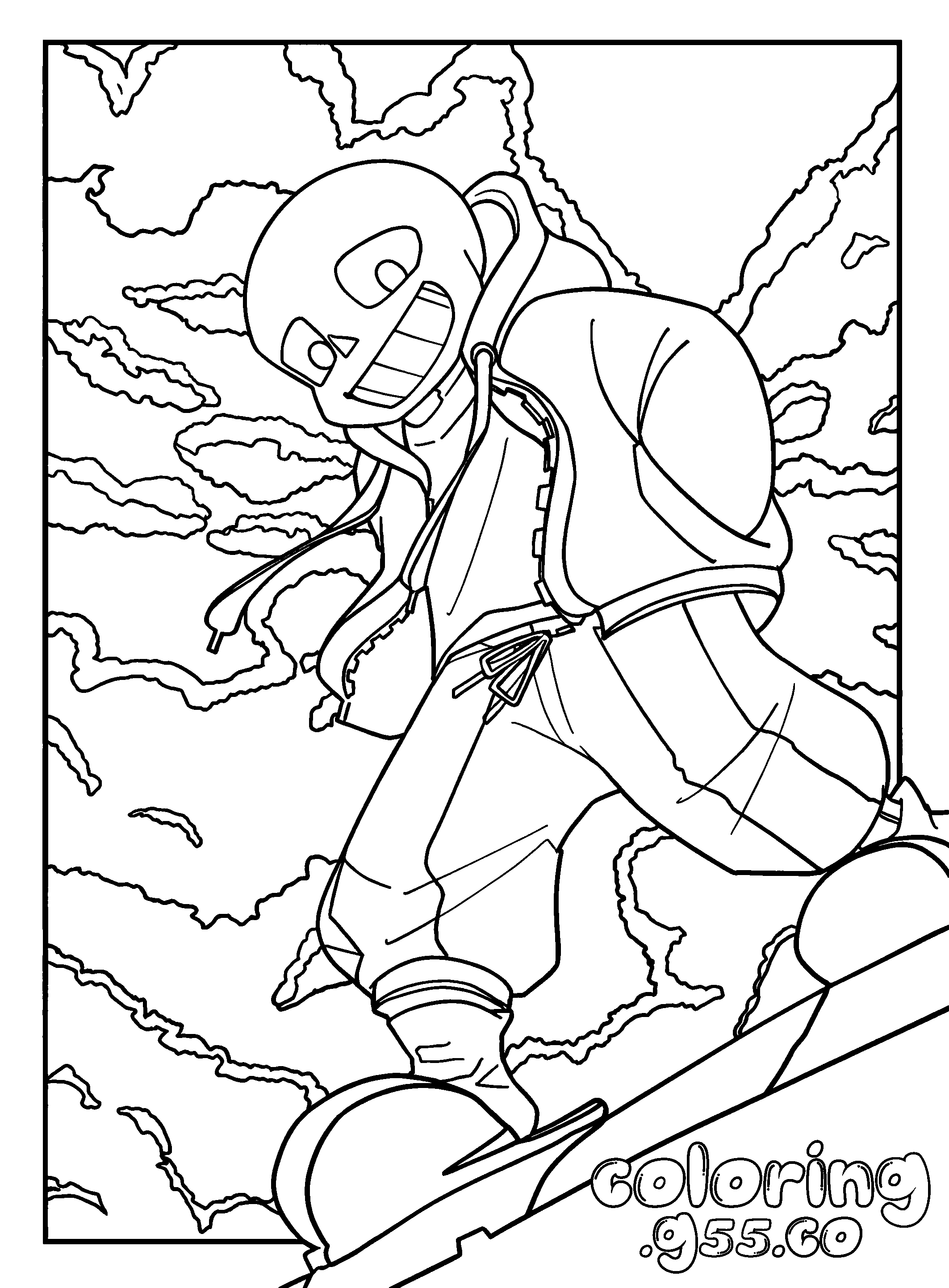 sans undertale line art