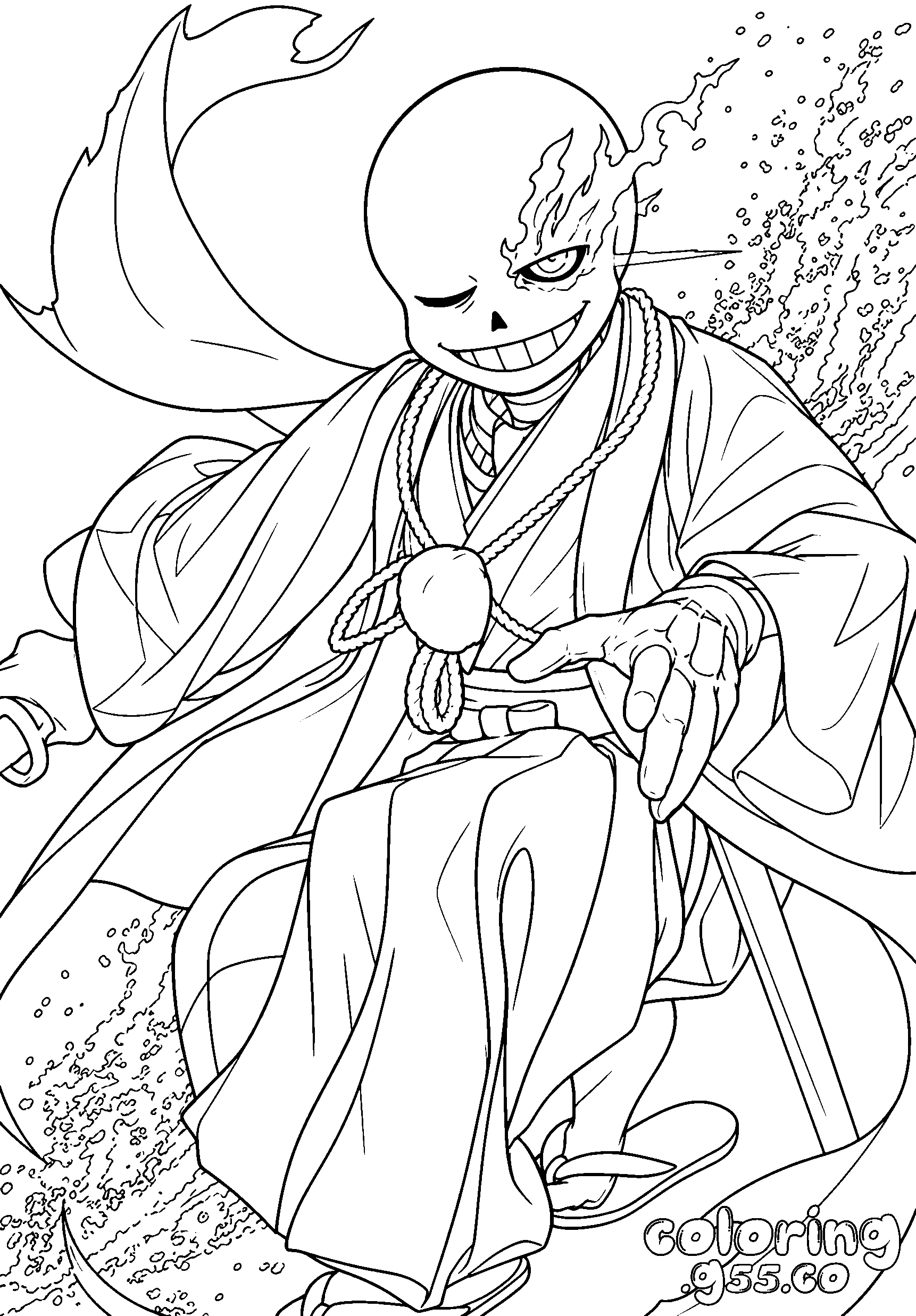 kimono sans action pose undertale line art