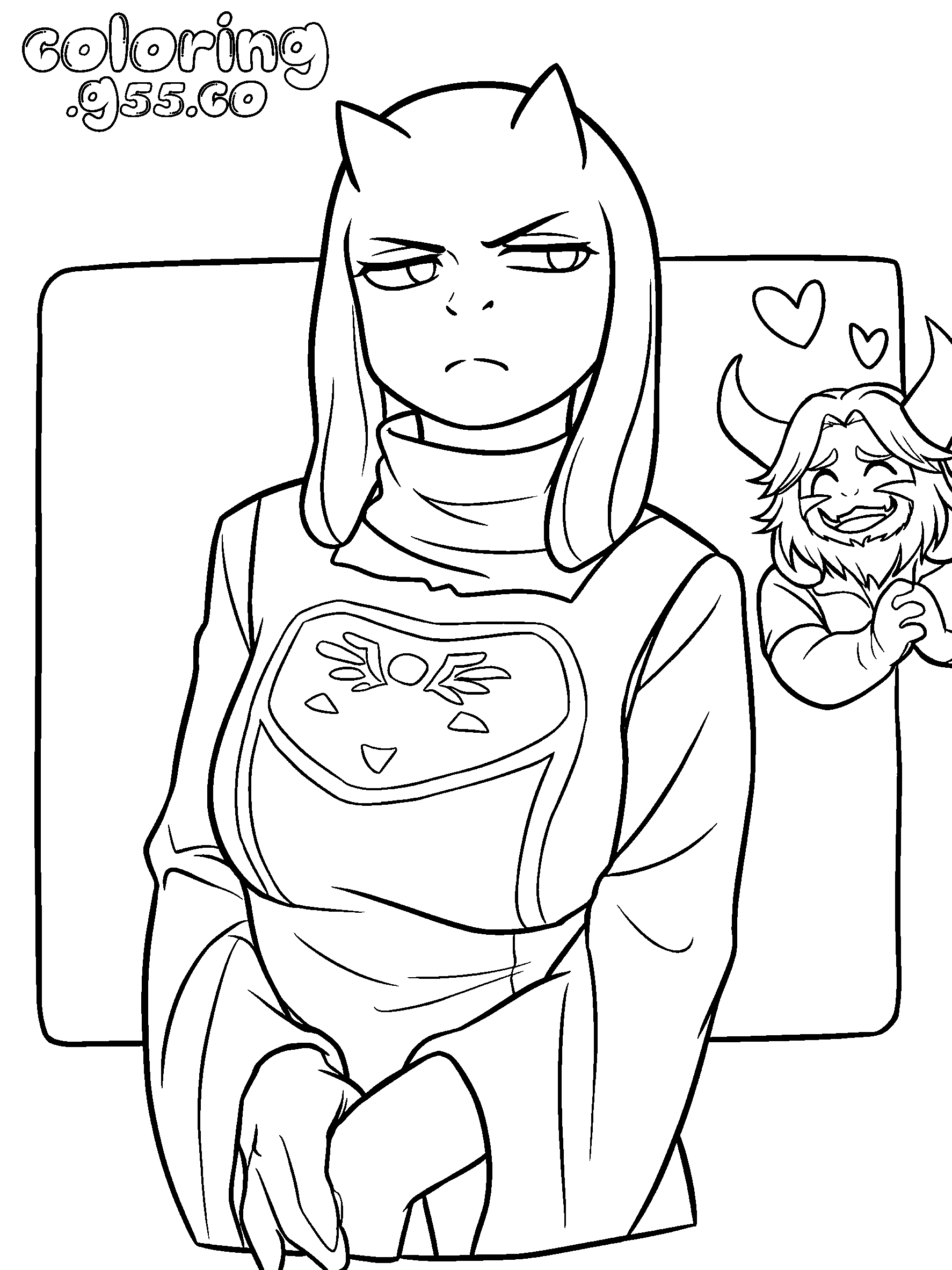 undertale toriel and asgore line art