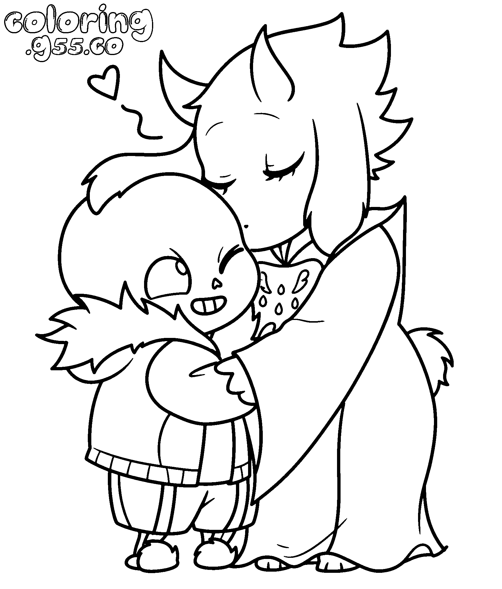 undertale toriel kissing sans line art