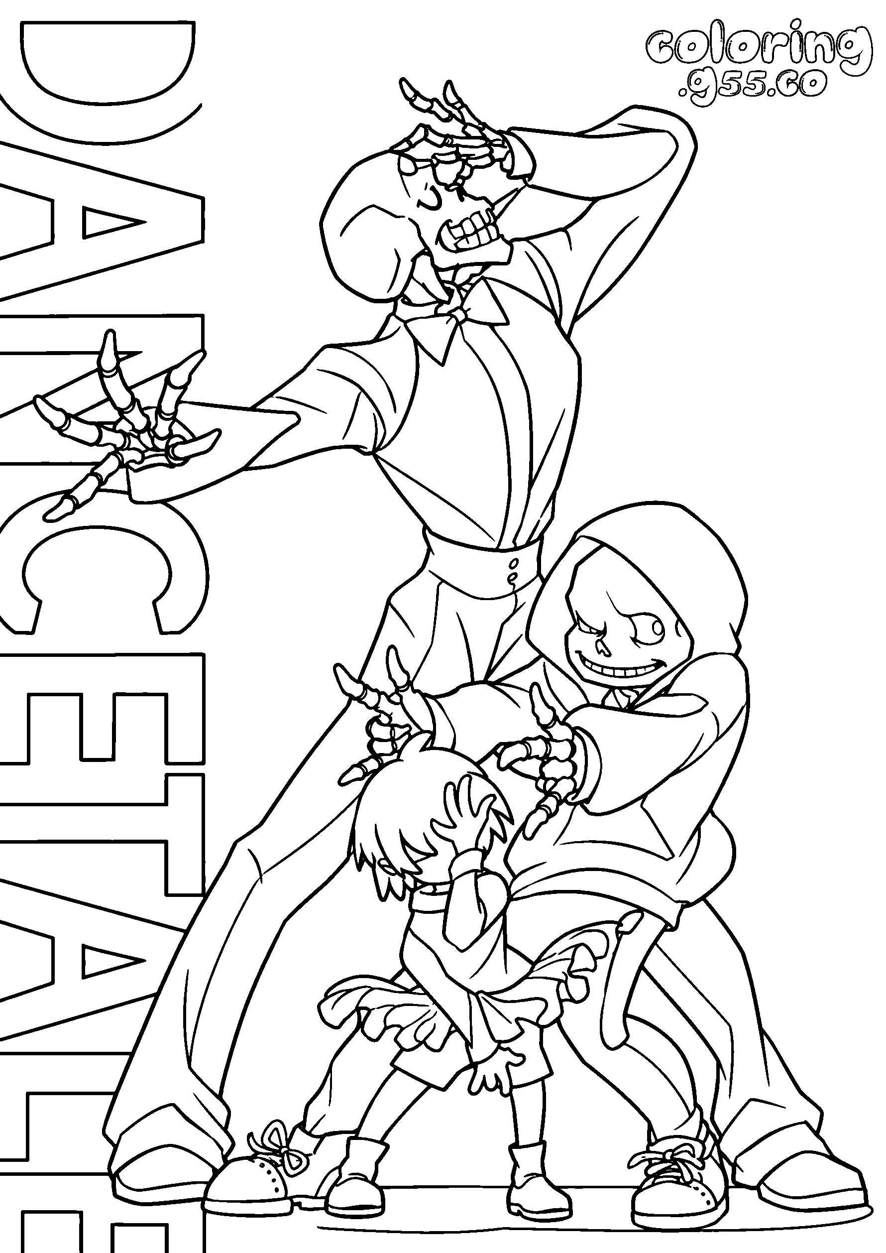 dancetale sans papyrus frisk line art
