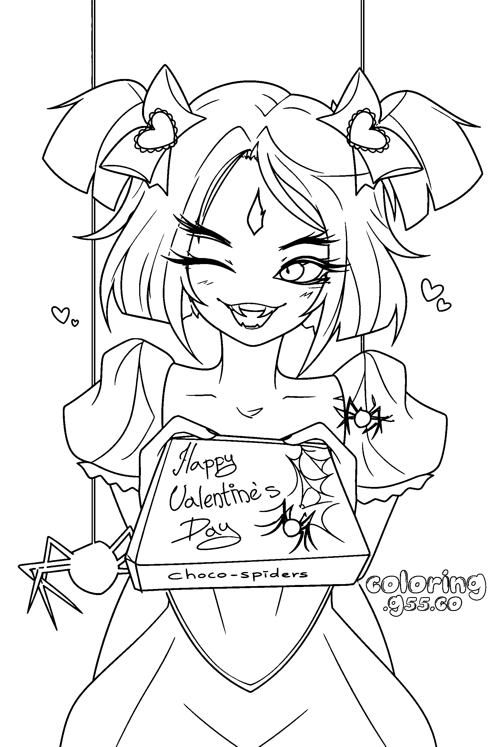 muffet undertale valentine line art