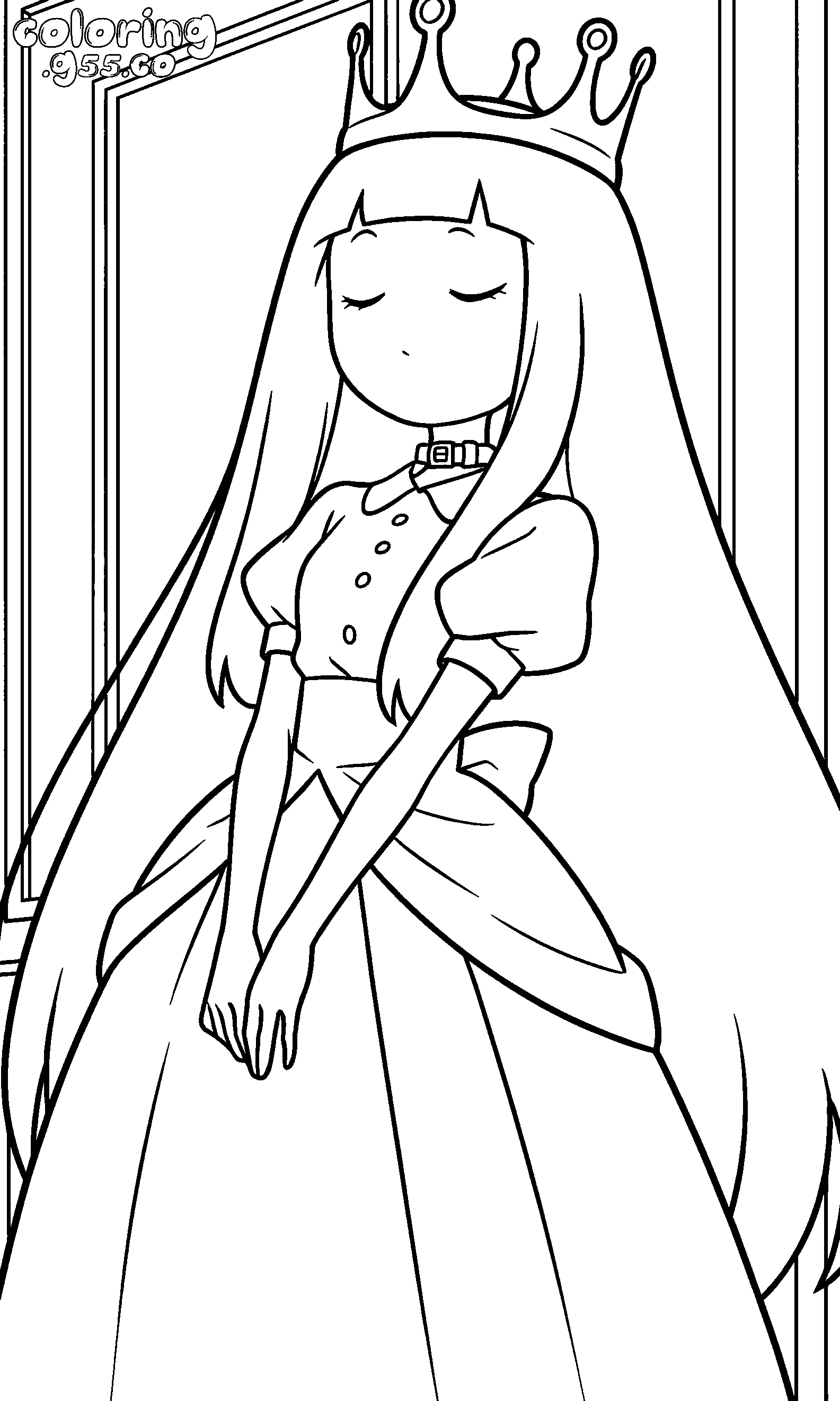 princess bubblegum adventure time line art