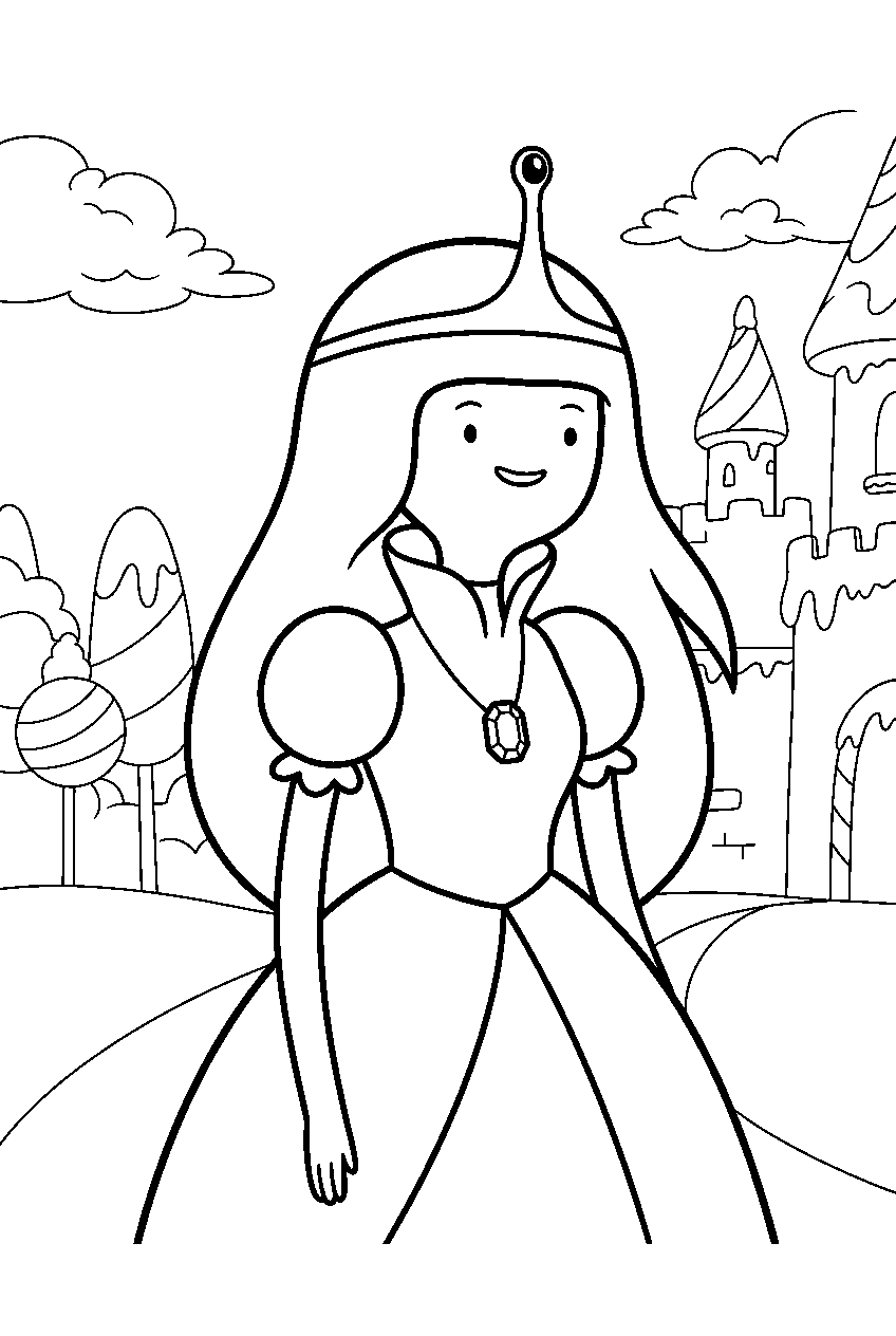 adventure time candy kingdom line art