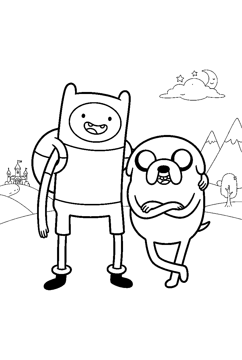 adventure time characters line art
