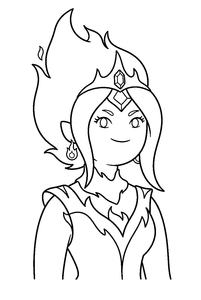 adventure time flame princess line art