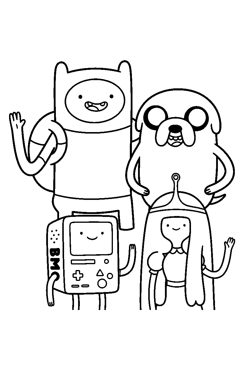 adventure time friends line art