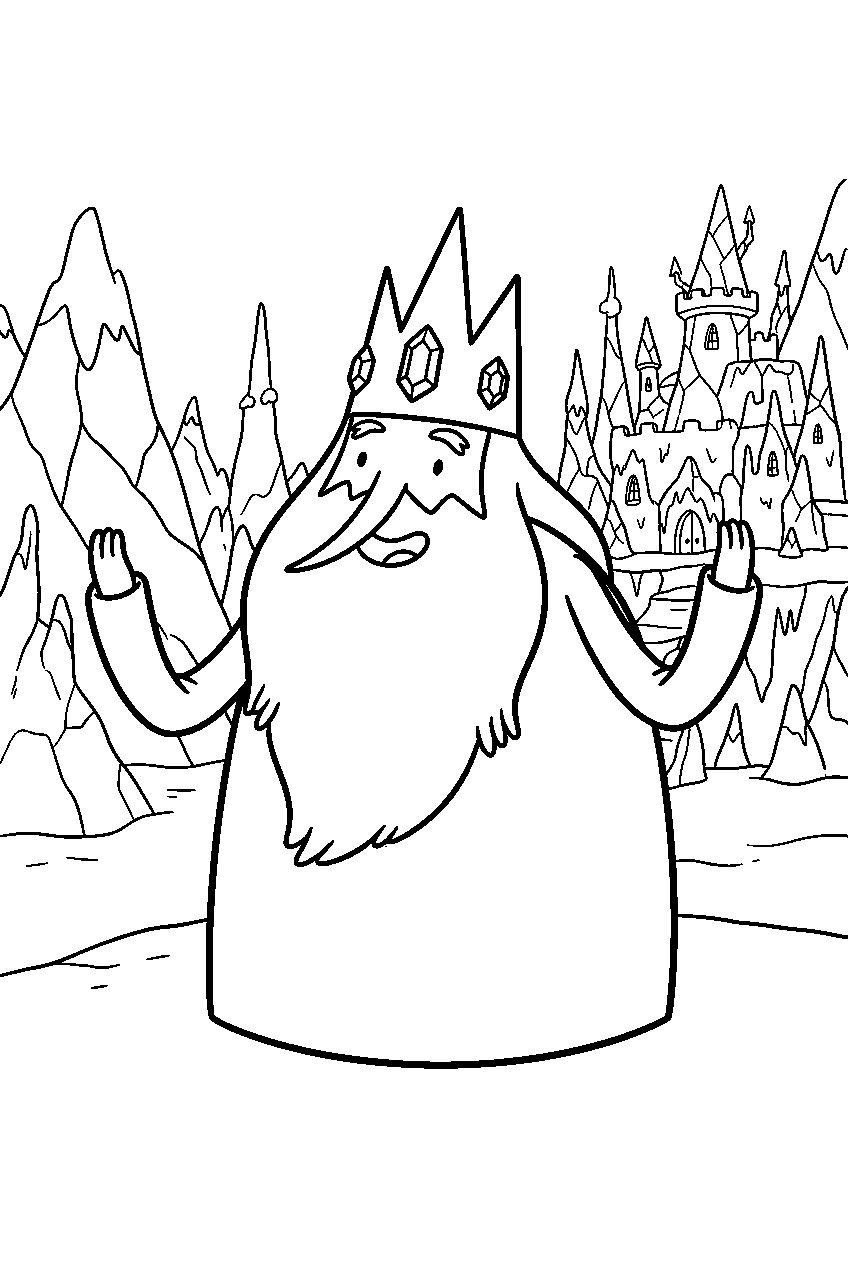 adventure time ice kingdom line art