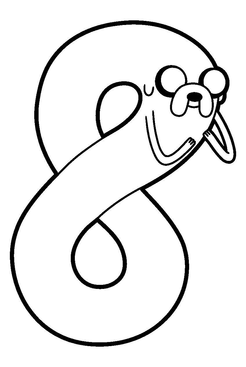 adventure time jake stretching line art