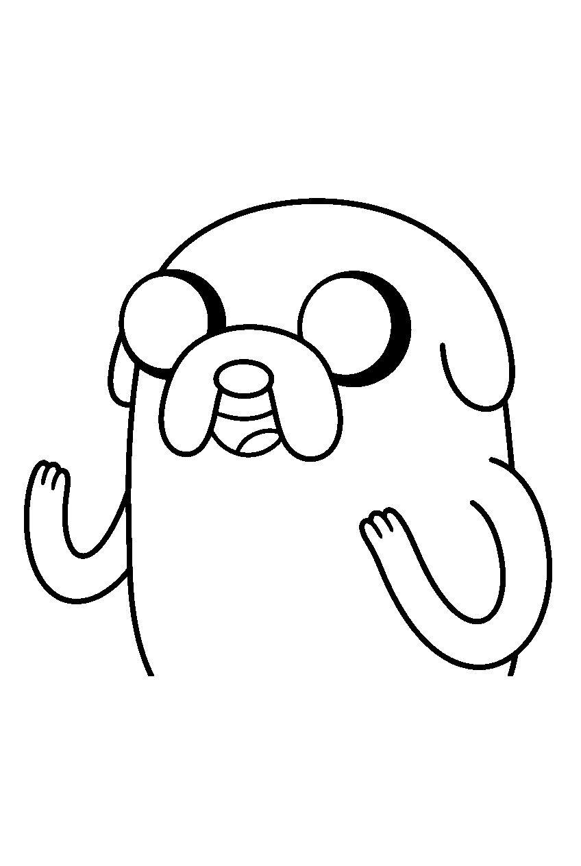 adventure time jake the dog line art