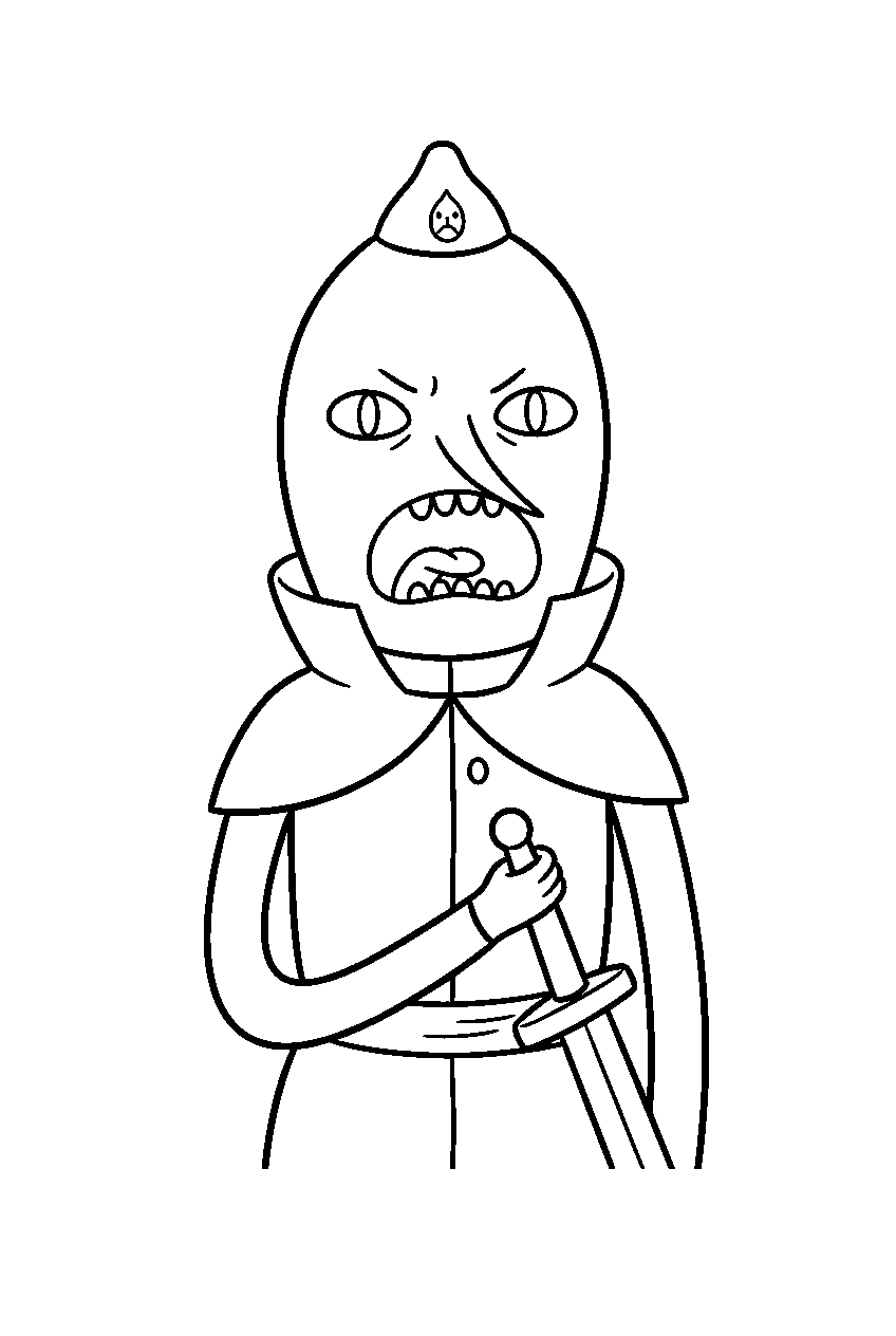 adventure time lemongrab line art