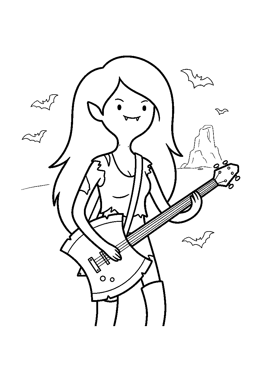 adventure time marceline line art