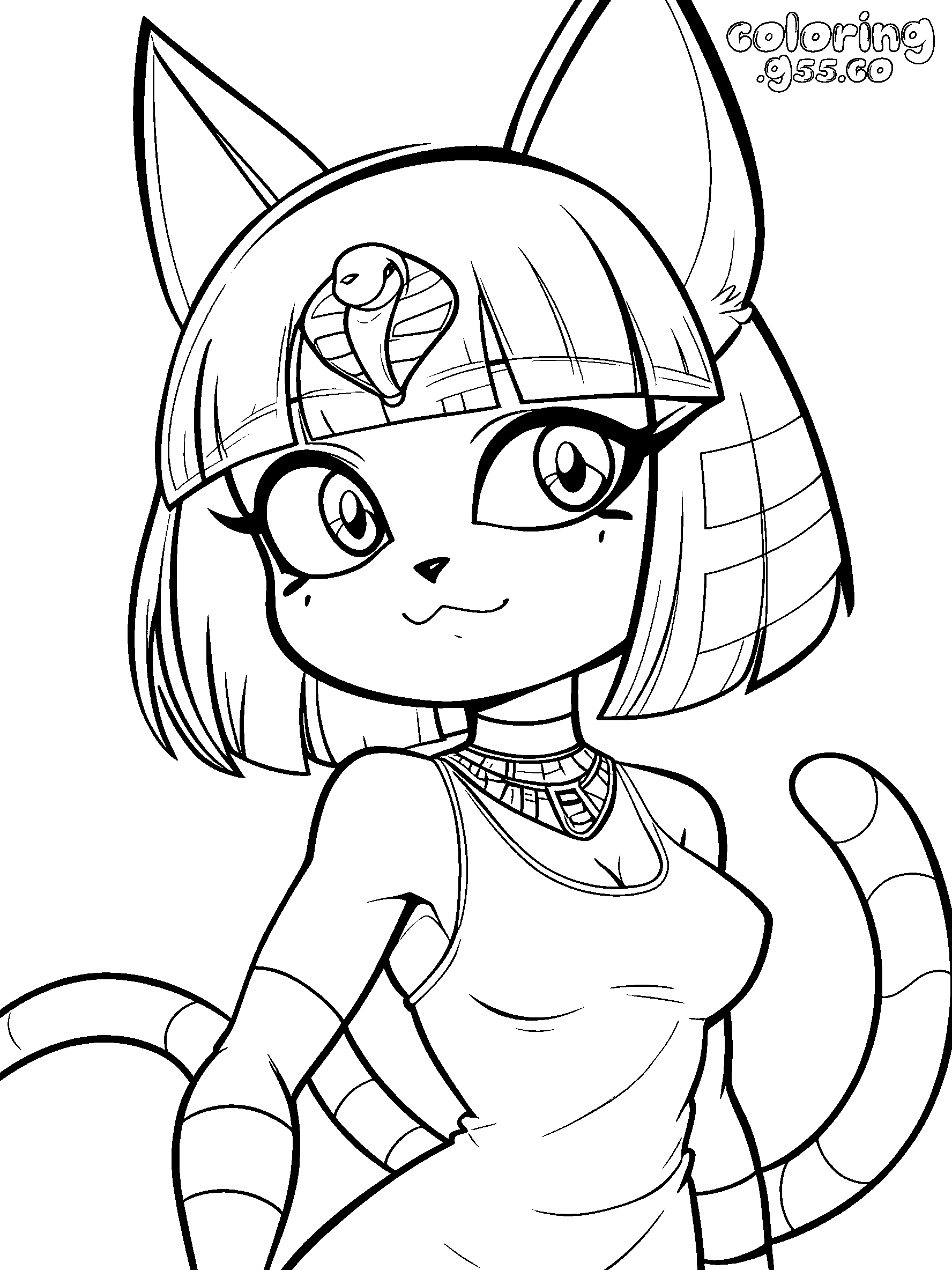 ankha animal crossing line art for kids