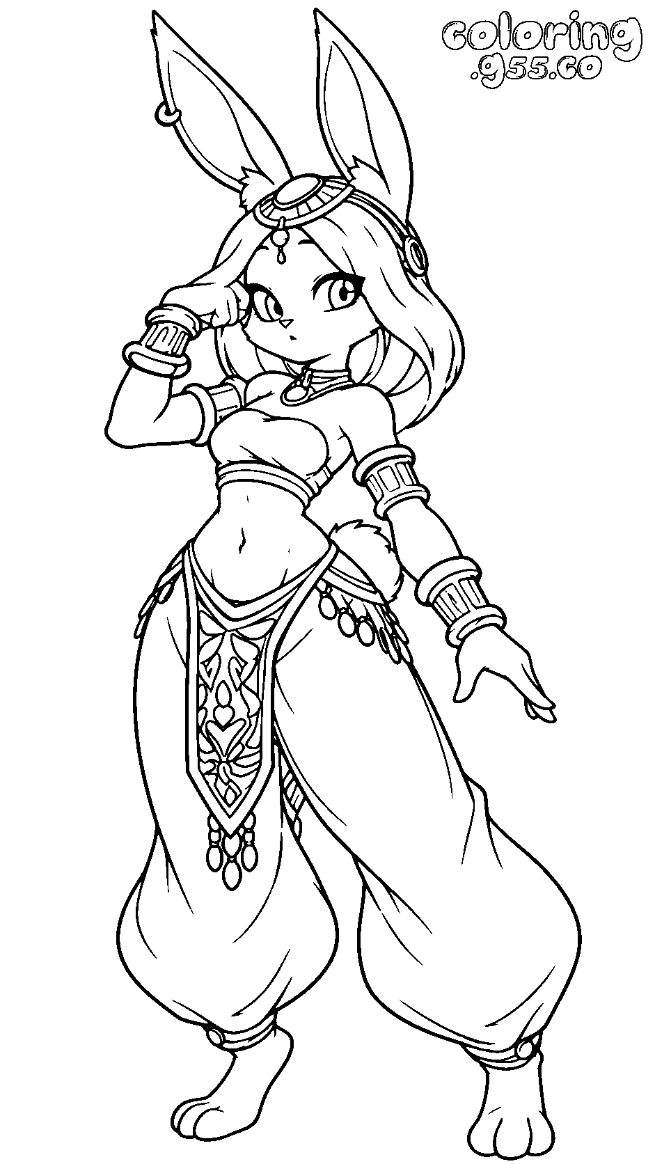 bianca bunny crash bandicoot line art