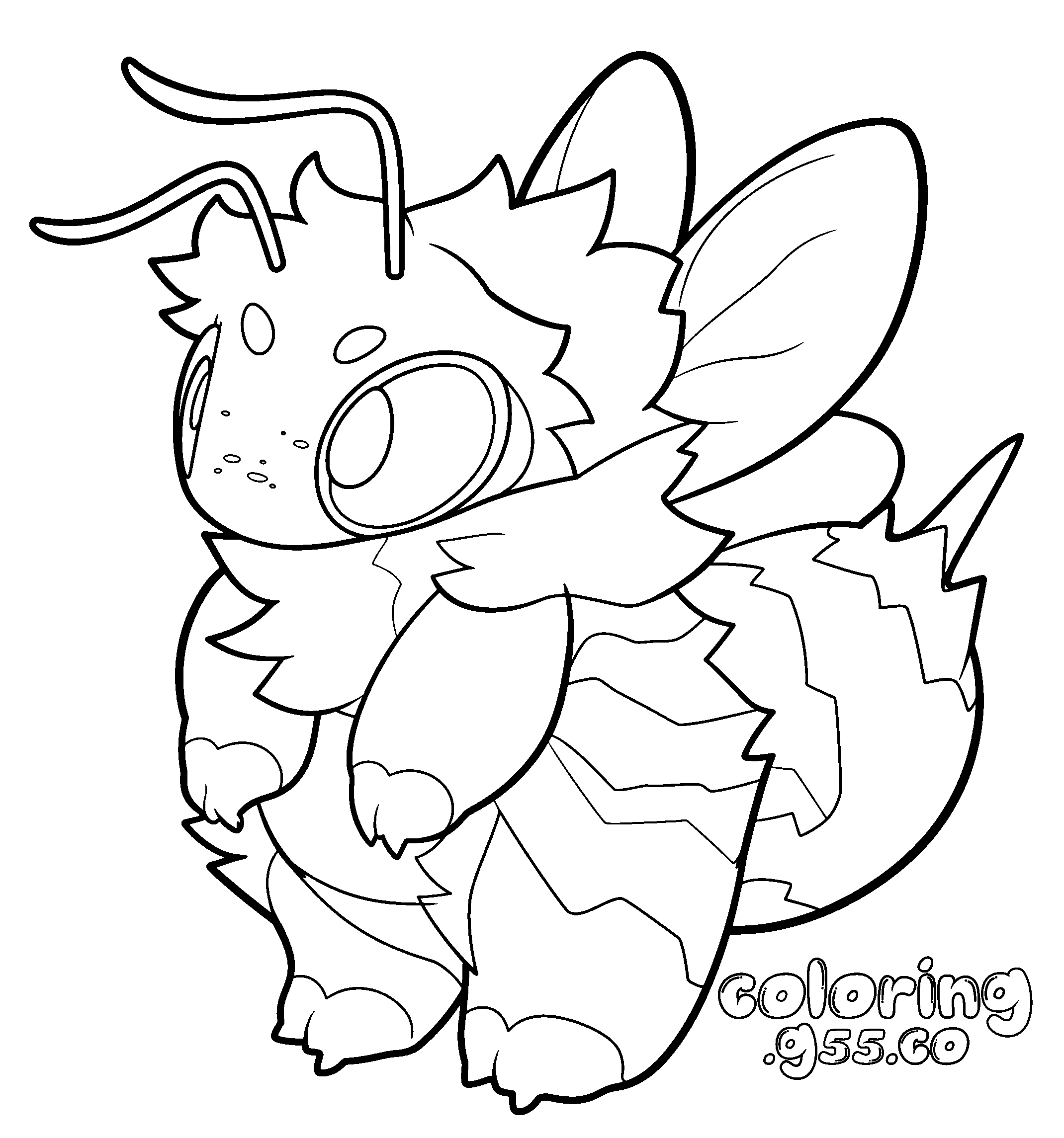 cute fluffy bee line art