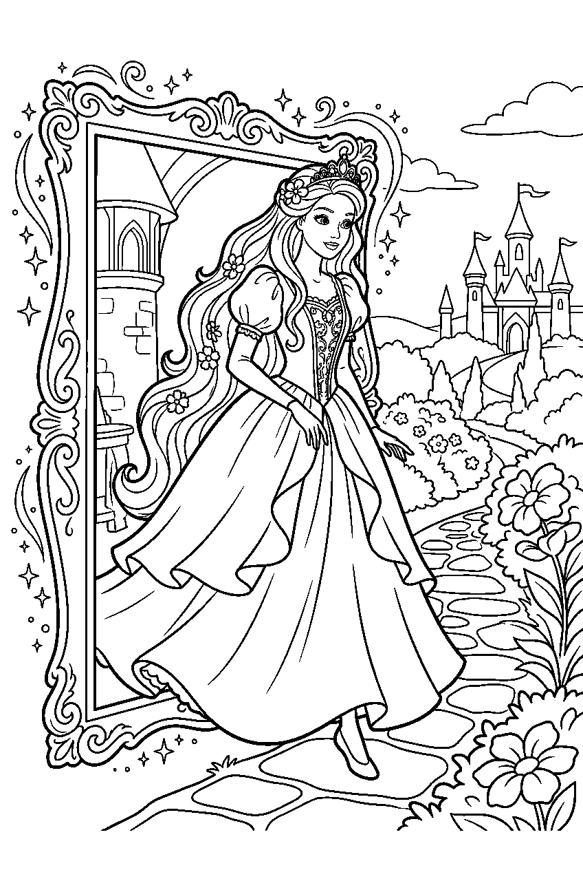 Free Printable Barbie as Princess Annika Riding Brietta the Winged ...