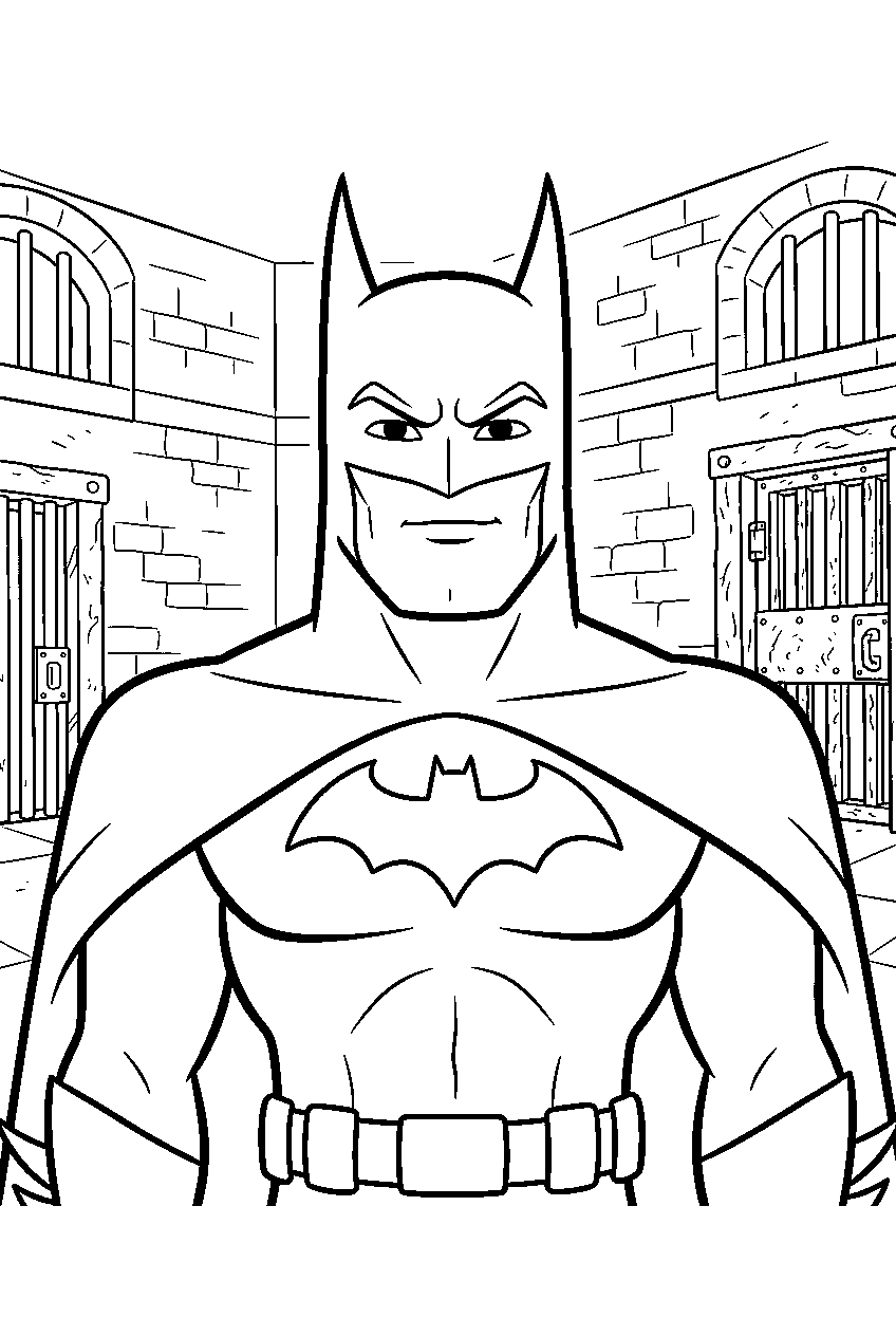 batman in arkham asylum line art