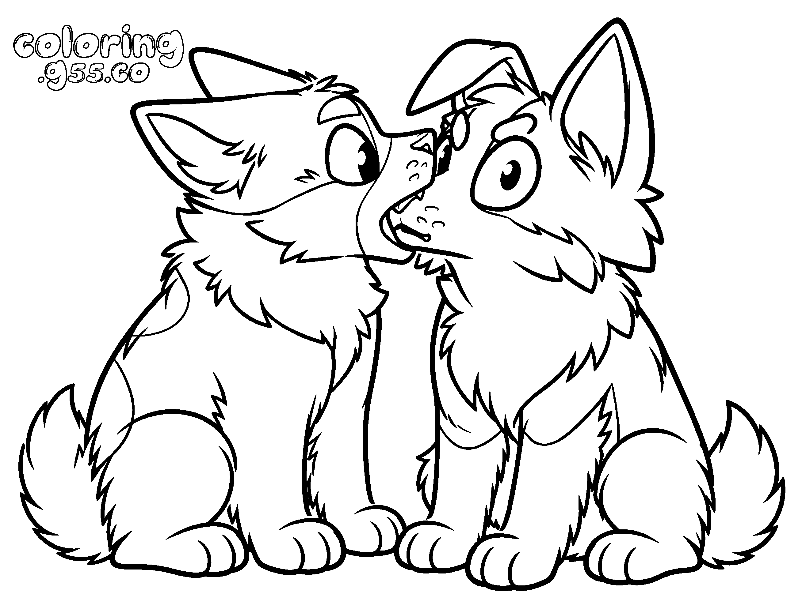bluey and bingo line art