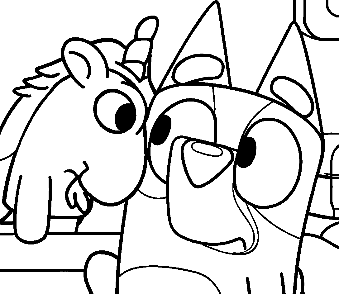 funny bluey unicorn puppet