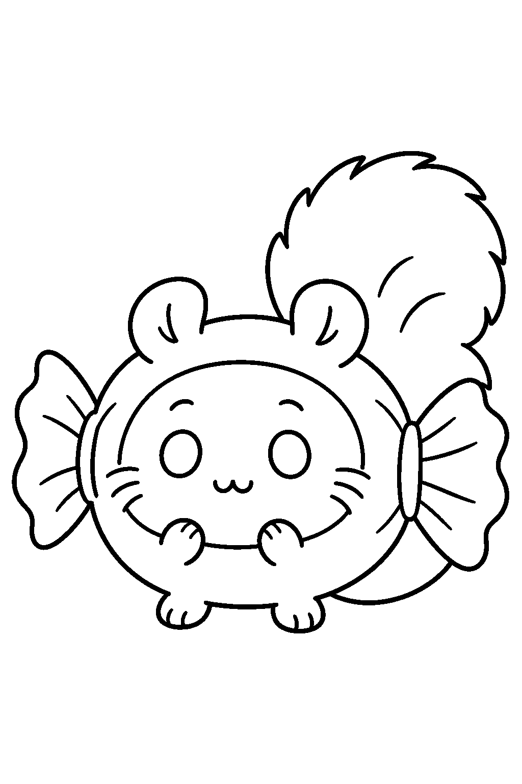 chiikawa momonga wearing a candy wrapper costume for halloween line art