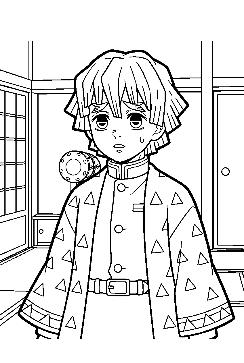 demon slayer characters in tsuzumi mansion line art