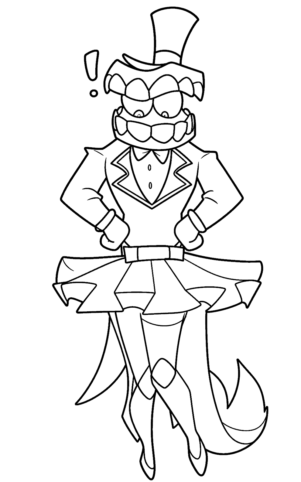 caine ballerina tutu skirt ballet dance tadc the amazing digital circus line art