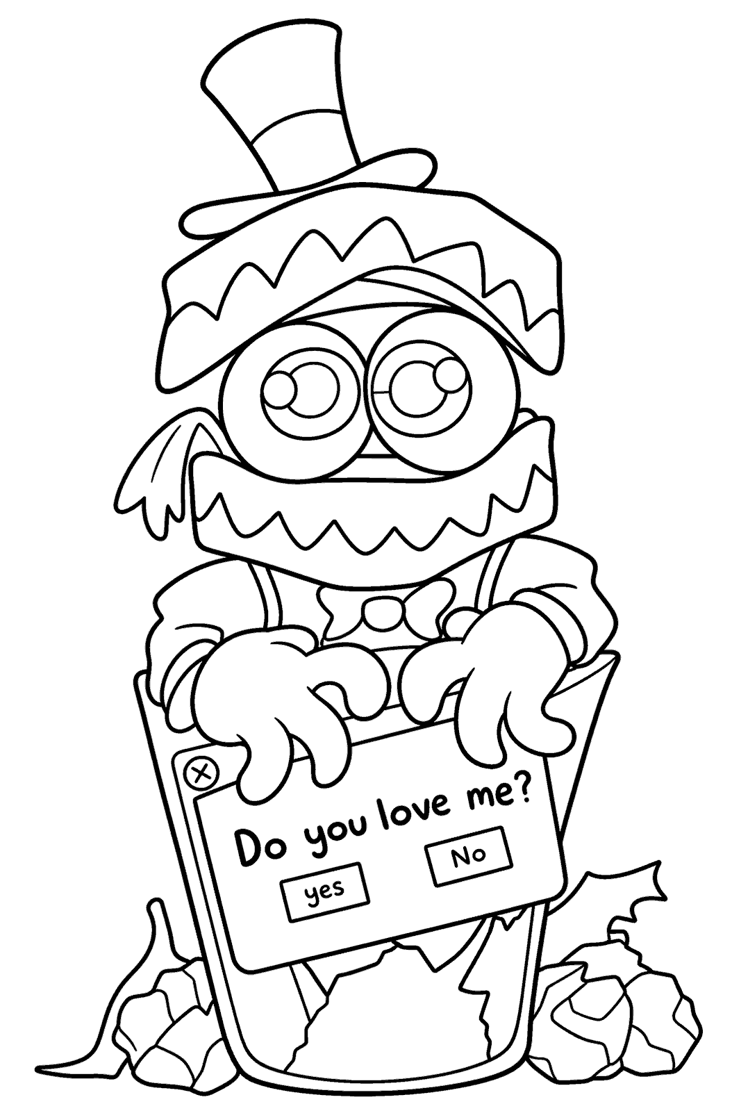 caine do you love me glitch window tadc the amazing digital circus line art