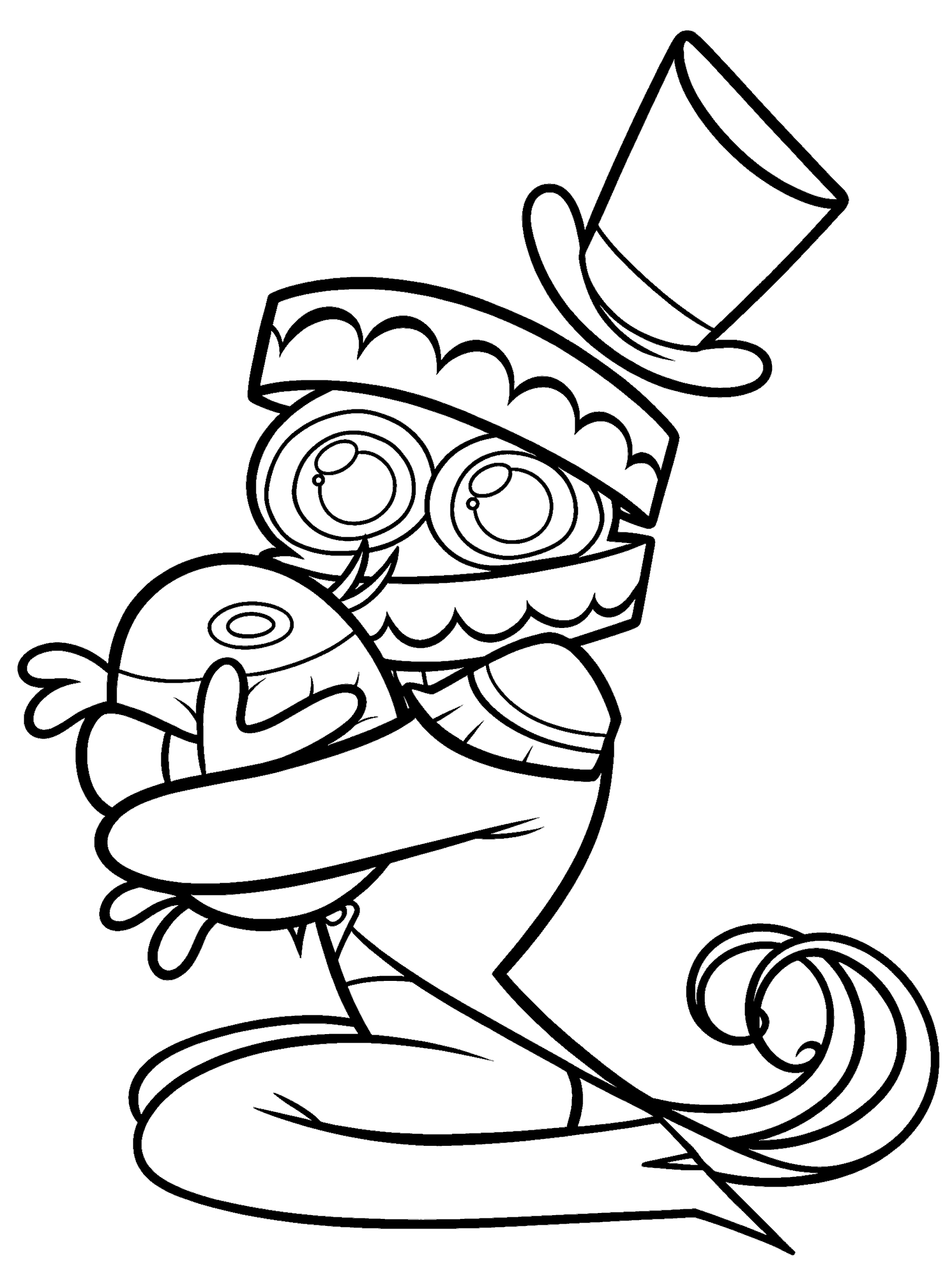 caine hugging a bee the amazing digital circus line art
