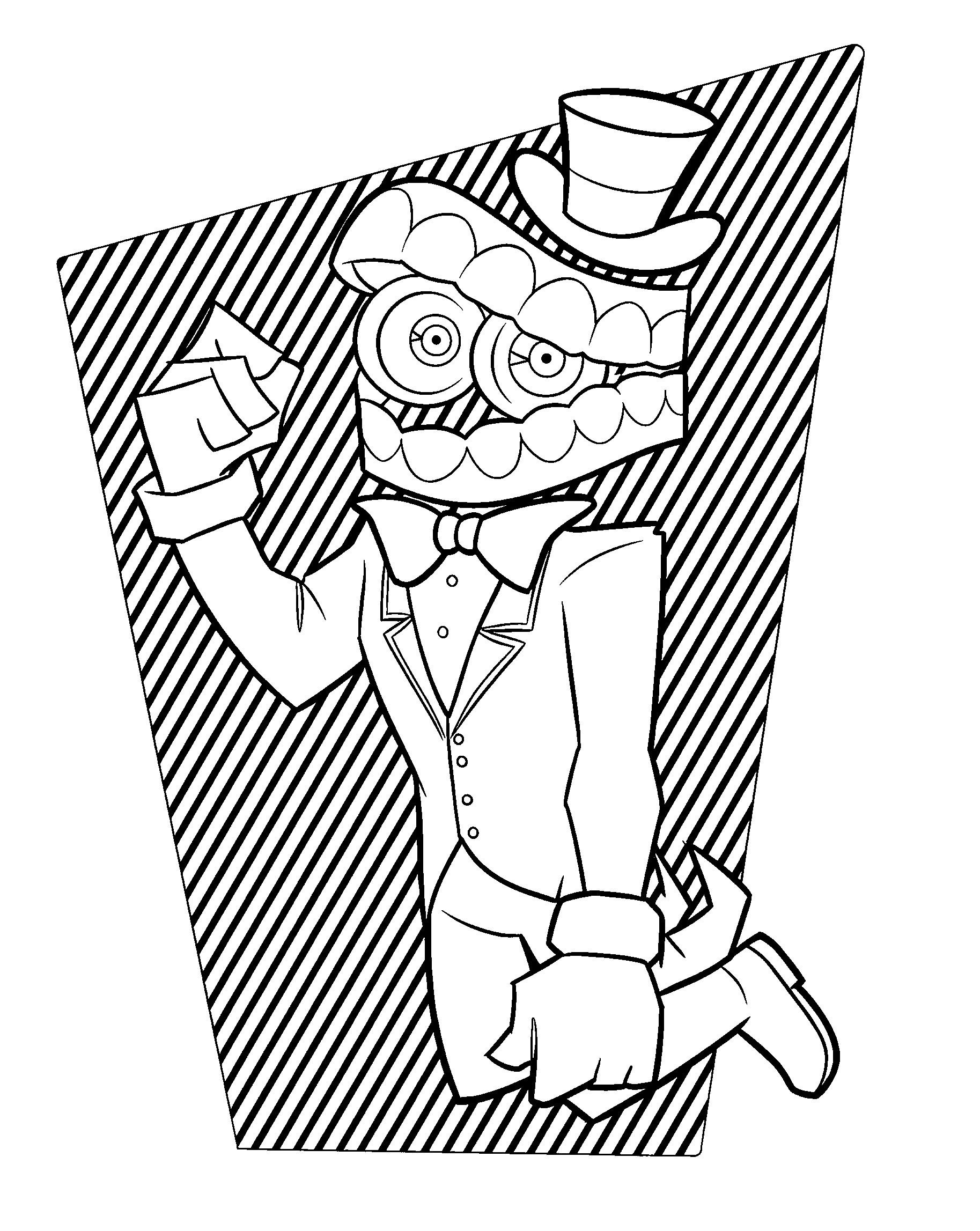 caine jumping with excitement the amazing digital circus line art