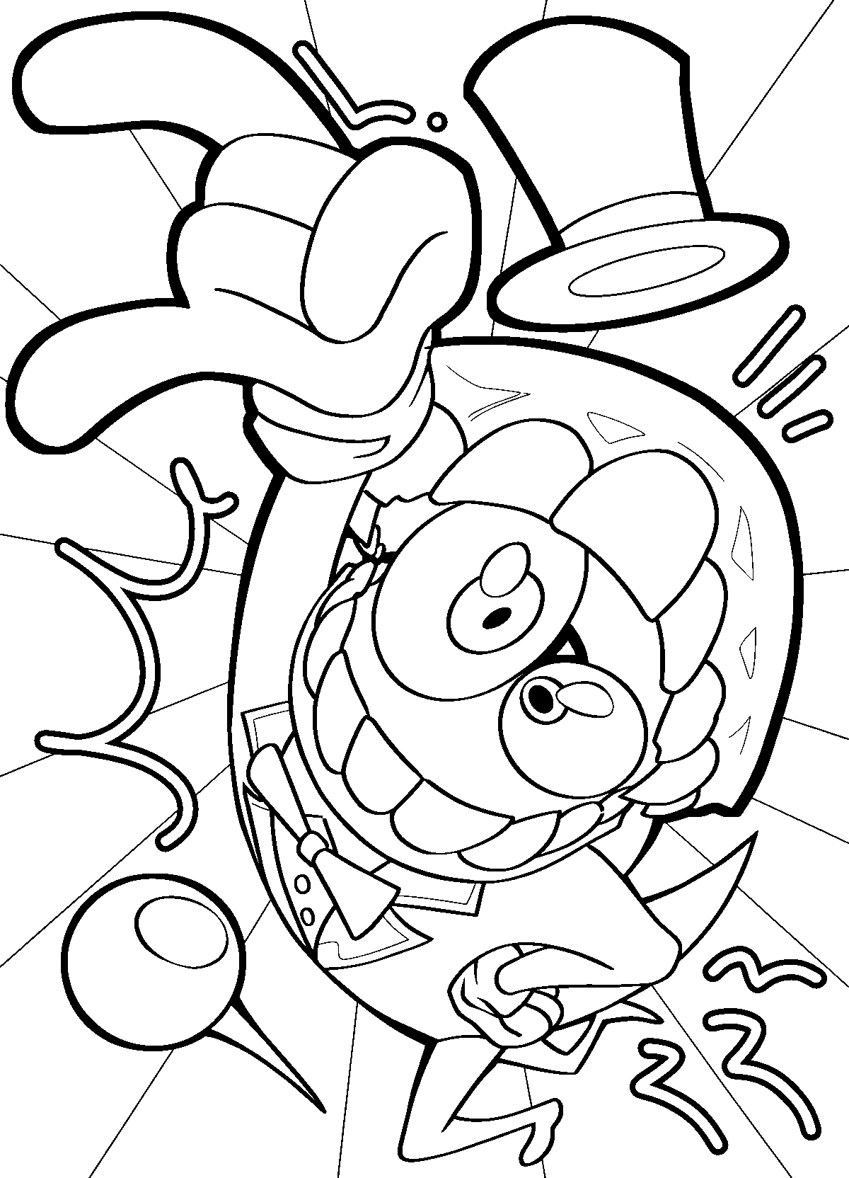 caine magic performance the amazing digital circus line art