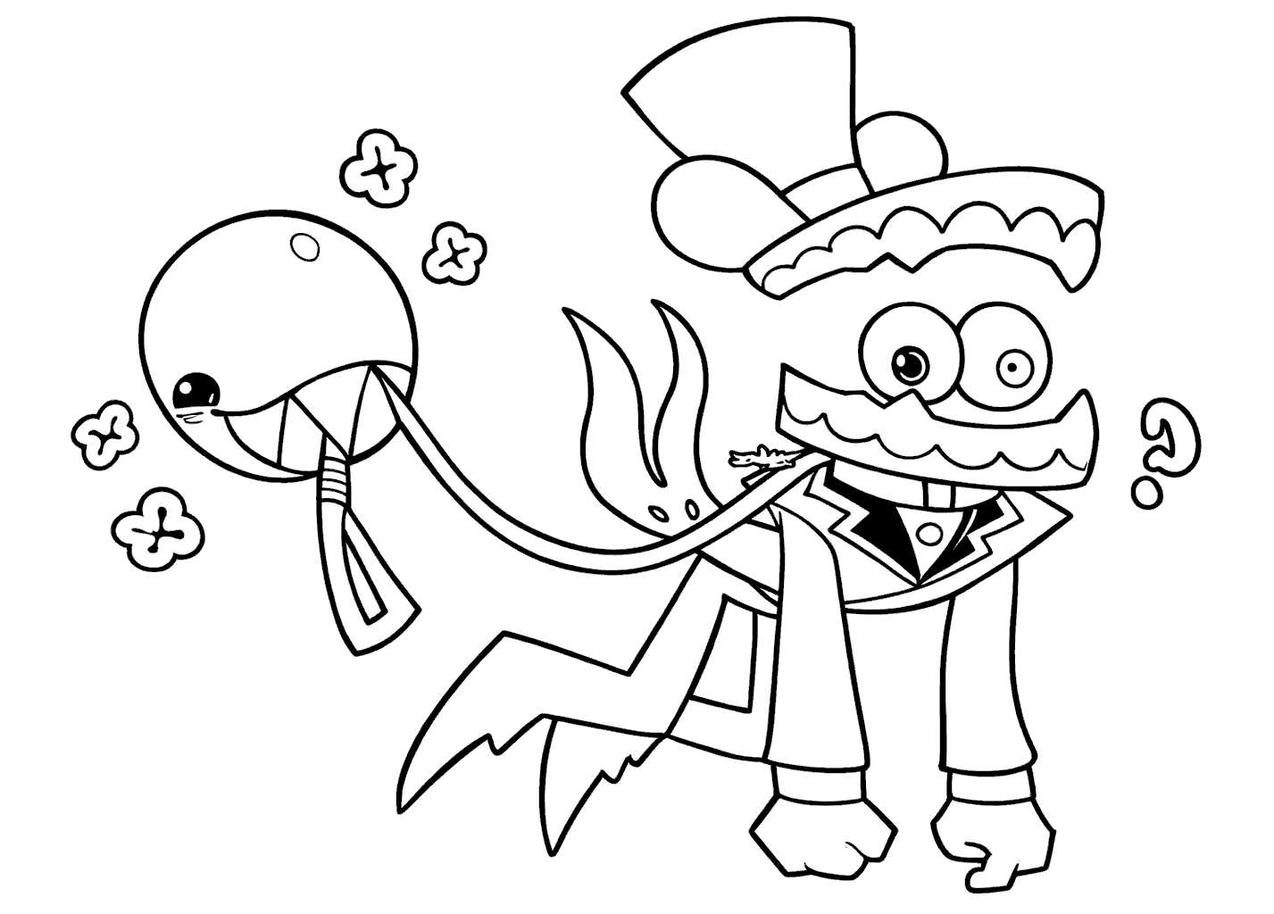 caine on leash held by bubble funny pet meme tadc the amazing digital circus line art