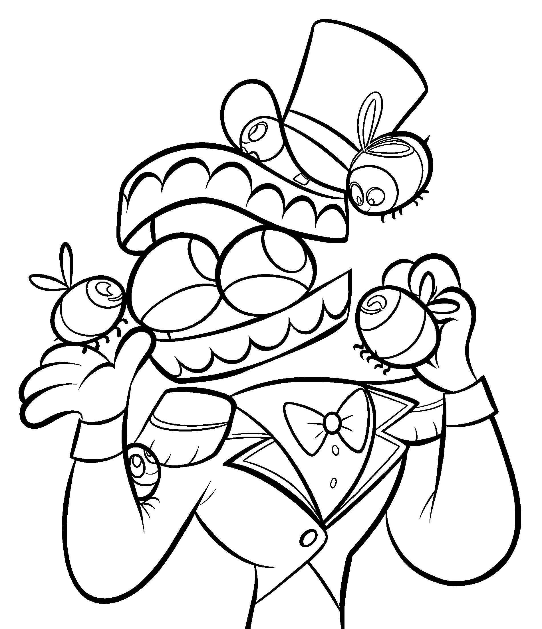 caine the showman the amazing digital circus line art