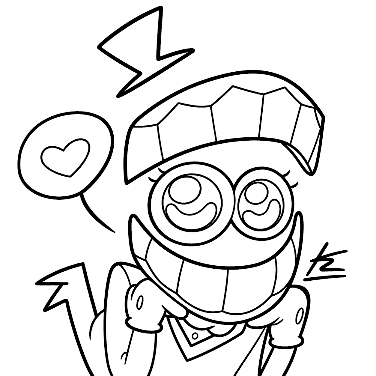 cute female caine eyelashes heart bubble tadc the amazing digital circus line art