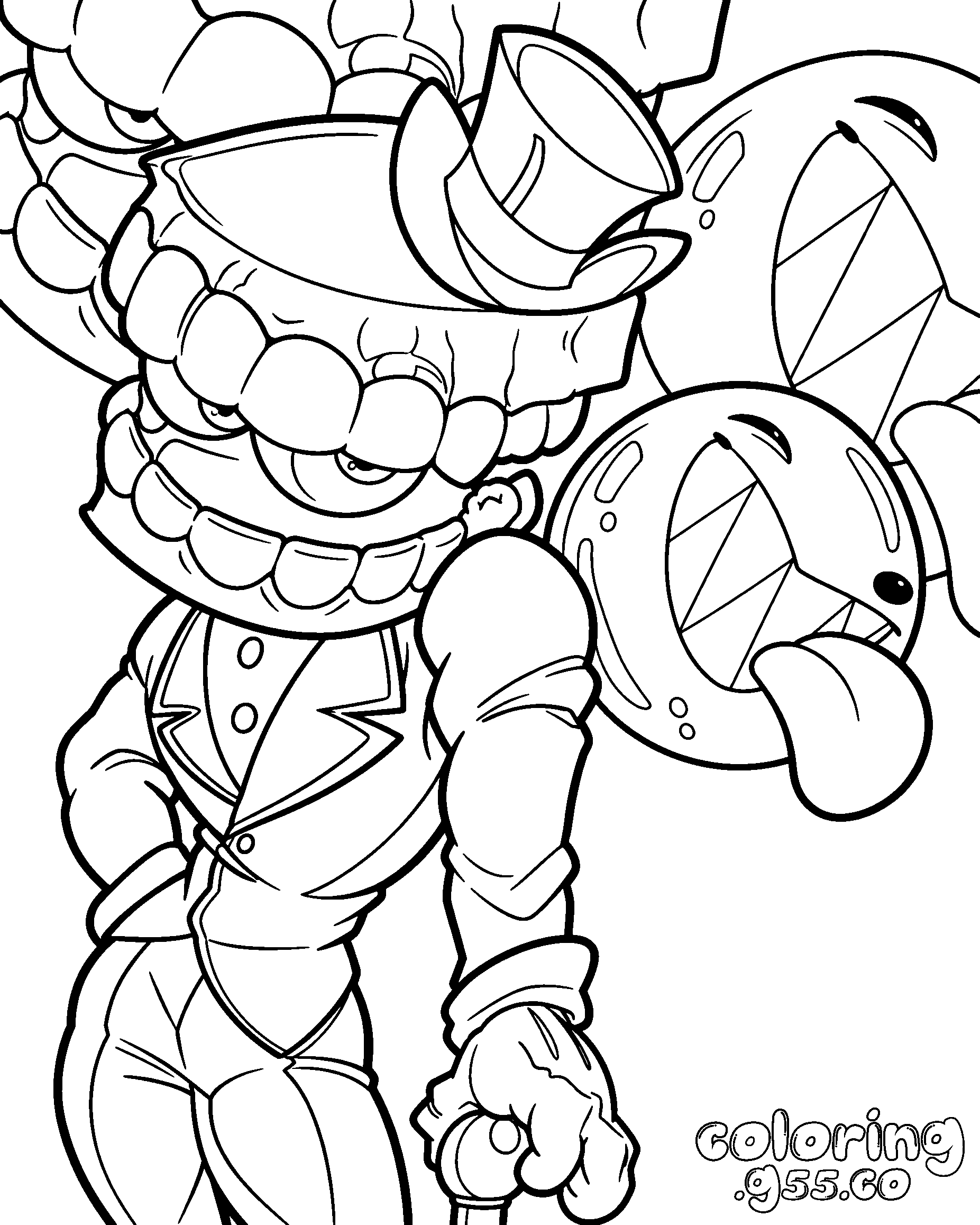 tadc caine and bubble line art