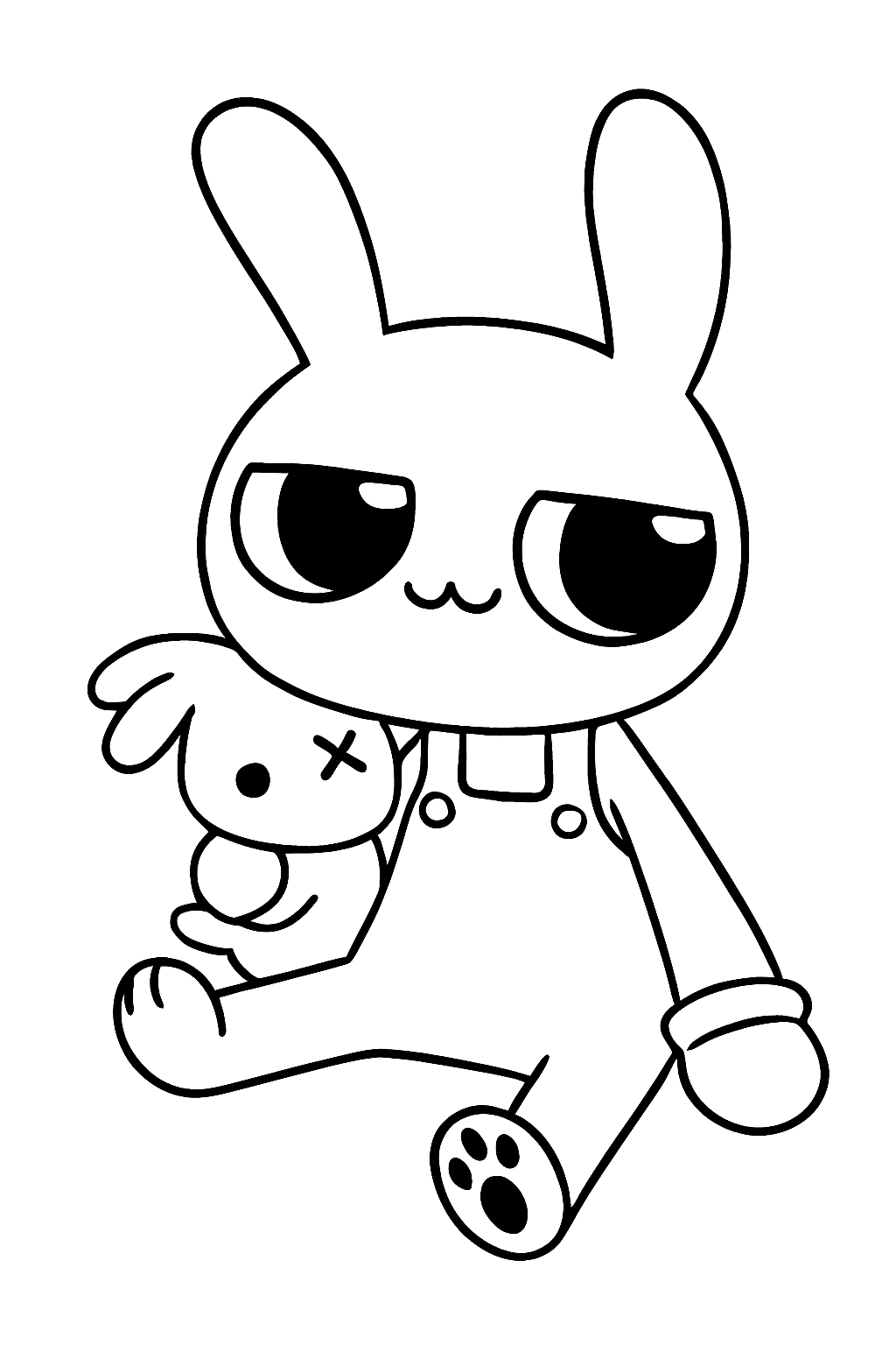 baby jax with plush toy the amazing digital circus line art