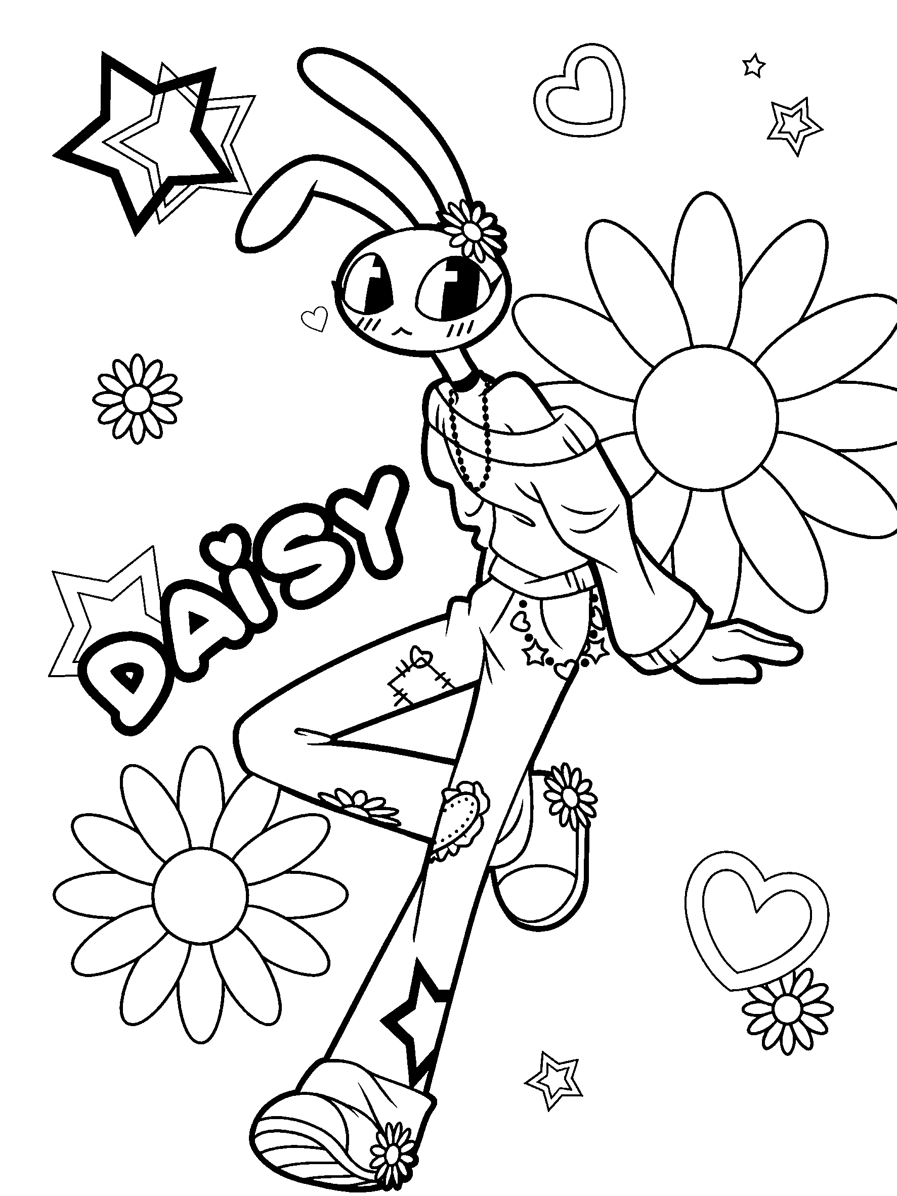 daisy jax cute aesthetic fashion tadc the amazing digital circus line art