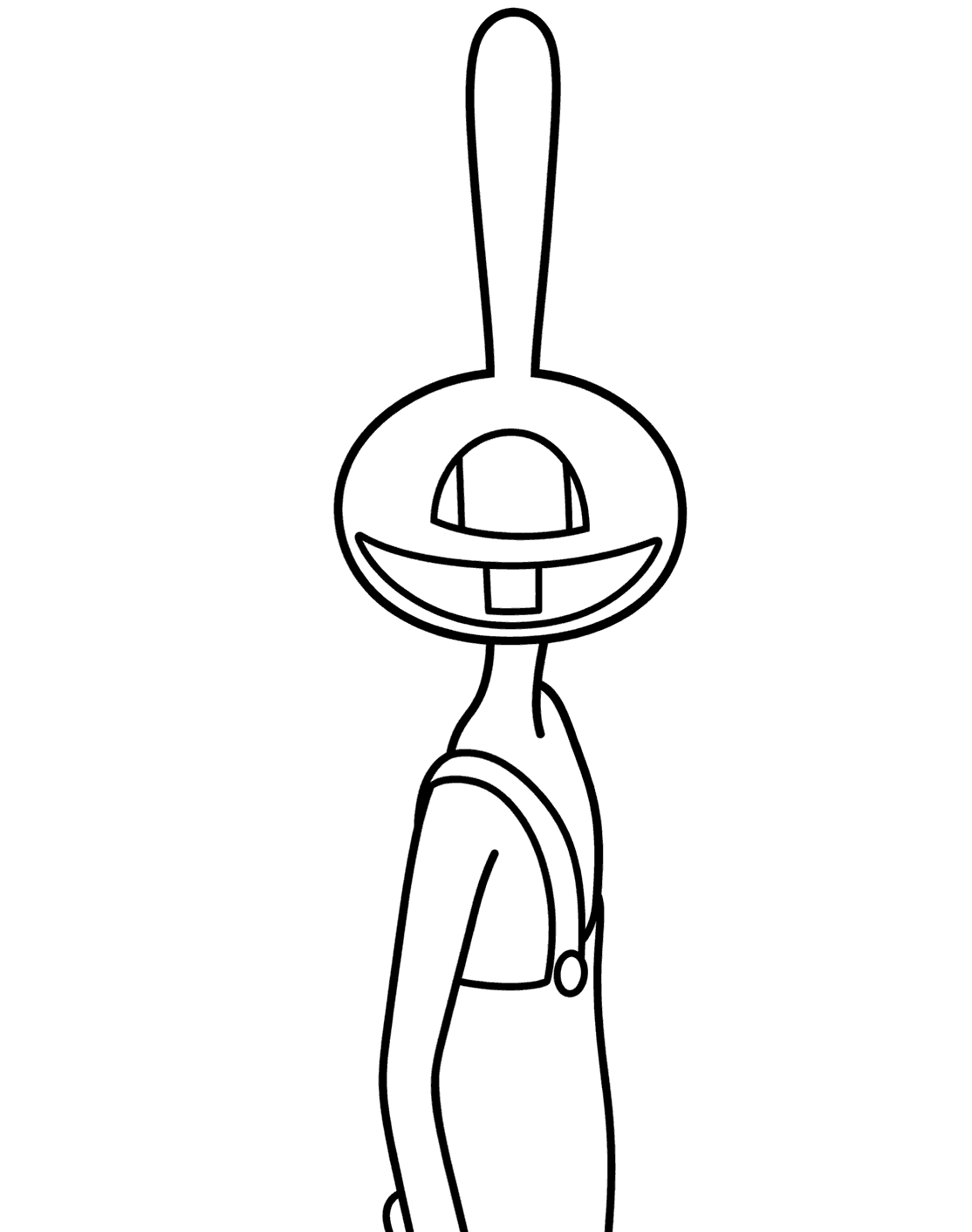 distorted meme jax glitch face one eye tadc the amazing digital circus line art