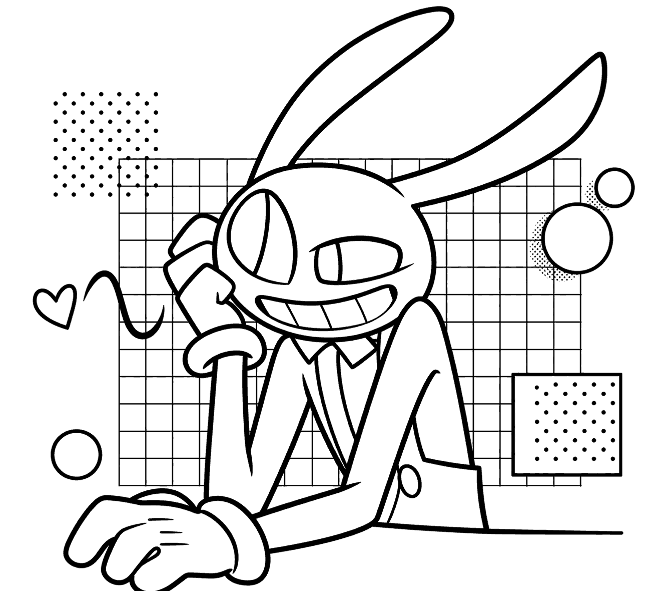 dreamy jax abstract background the amazing digital circus line art