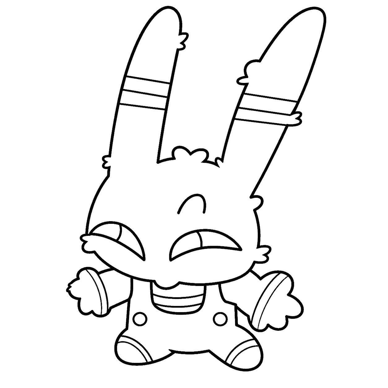 baby jax plush chibi style for kids tadc the amazing digital circus line art