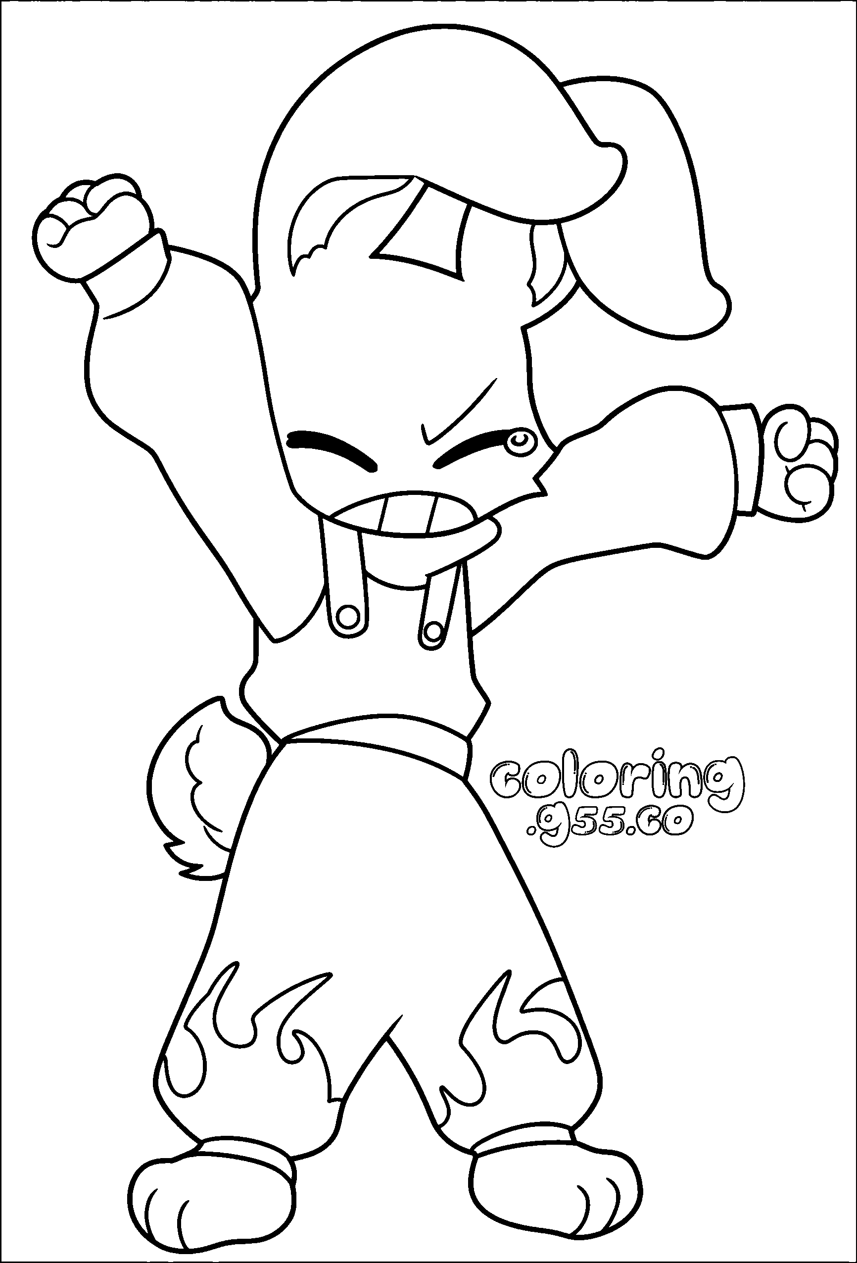 chibi tadc jax action pose line art