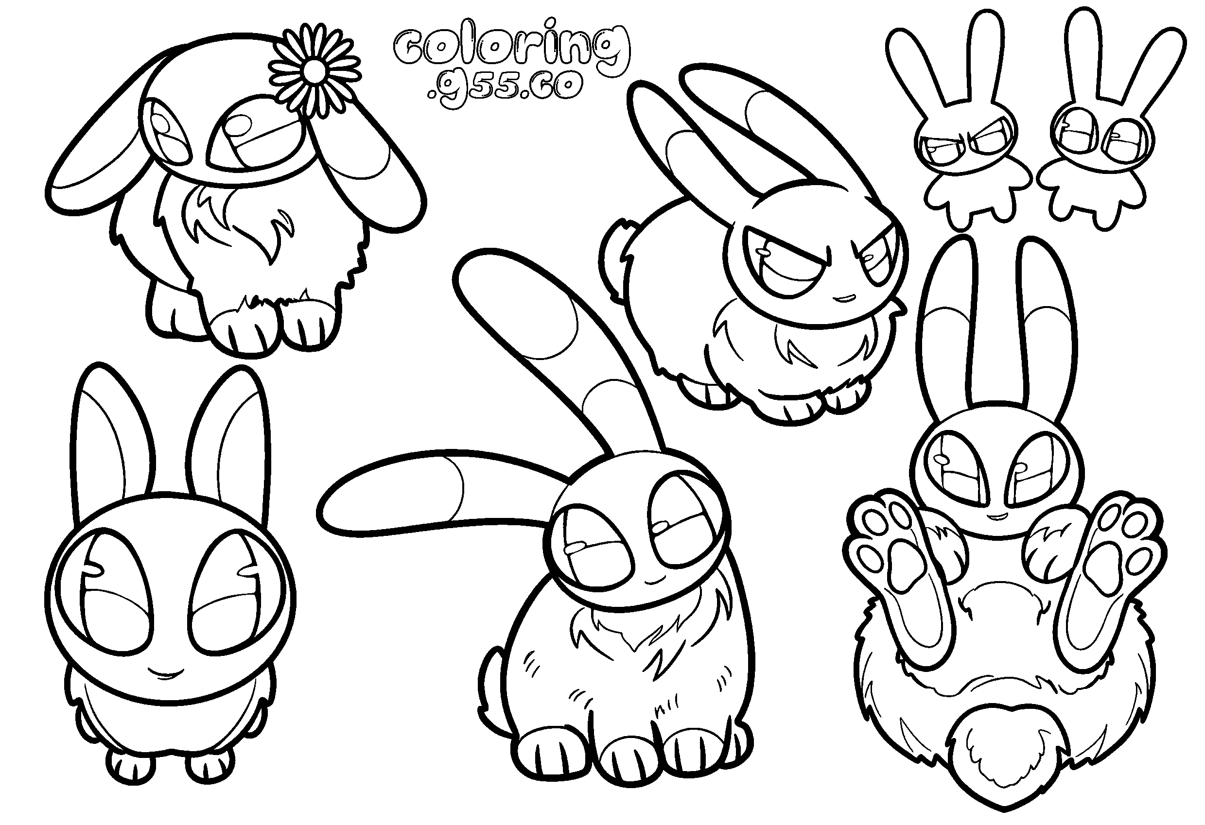 cute bunny jax fluffy rabbits sheet for kids tadc the amazing digital circus line art
