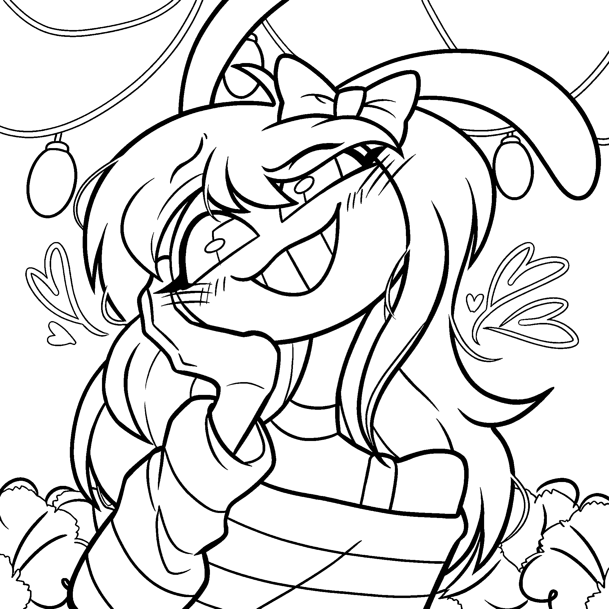 female jax christmas bow for kids tadc the amazing digital circus line art