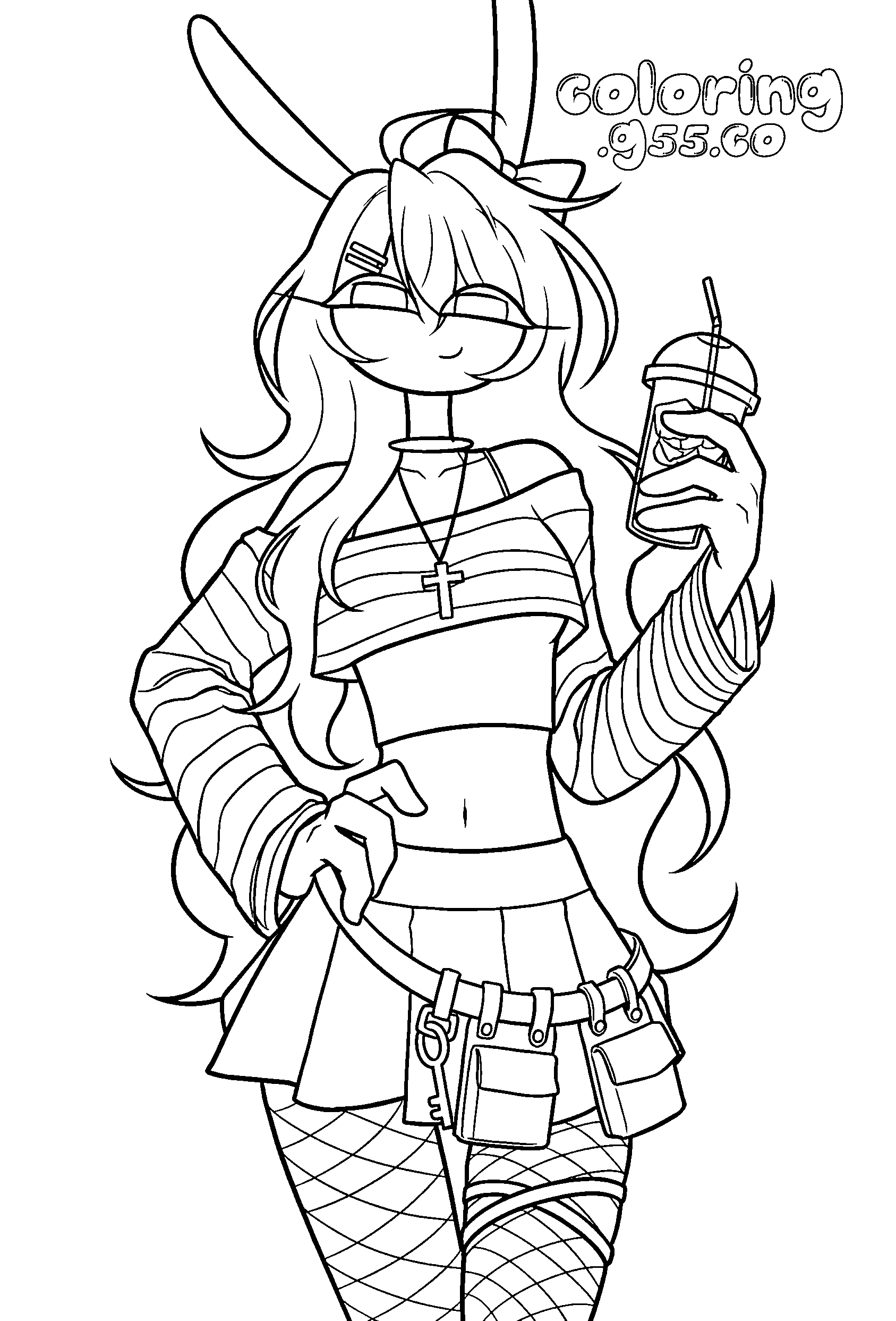 jax female goth style for kids tadc the amazing digital circus line art